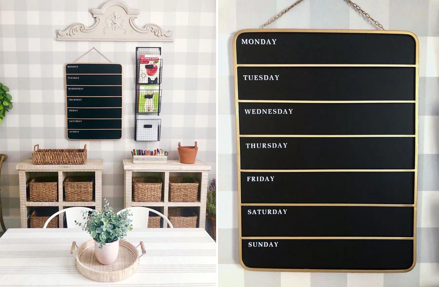 Weekly Planner Hanging Blackboard