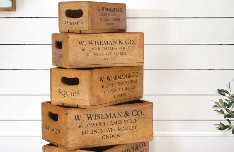 Vintage Market Crates Set of 5