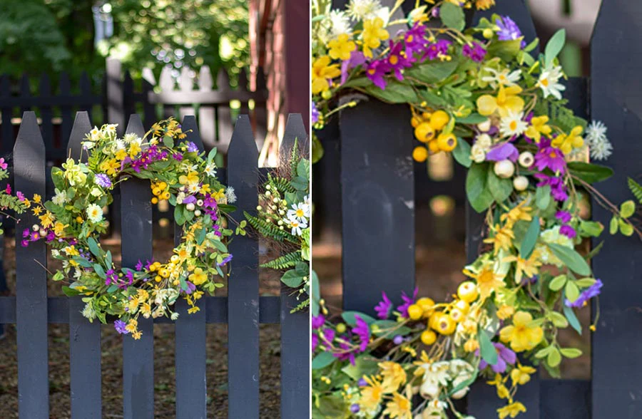 Spring Wildflower And Berries Wreath