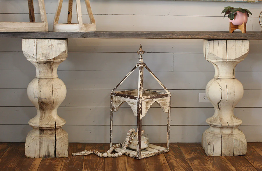 Distressed Iron Cathedral Lantern