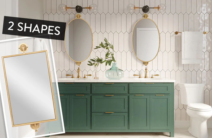 Gold Metal Vanity Mirror, Pick Your Style