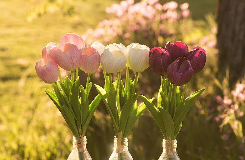 Lifelike Tulip Bouquet, Pick Your Color!