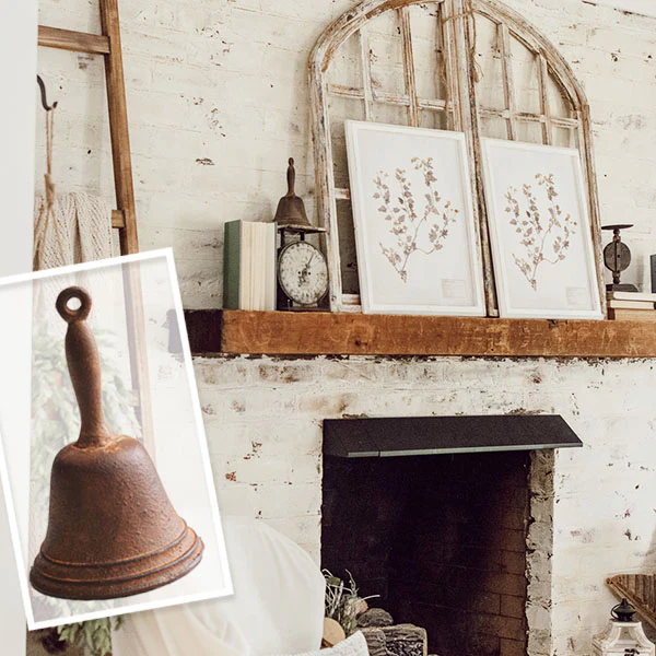 Rusted Patina Vintage-Inspired Hand Bell