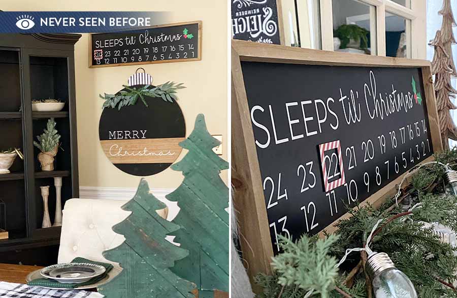 Sleeps 'til Christmas Magnetic Countdown Sign