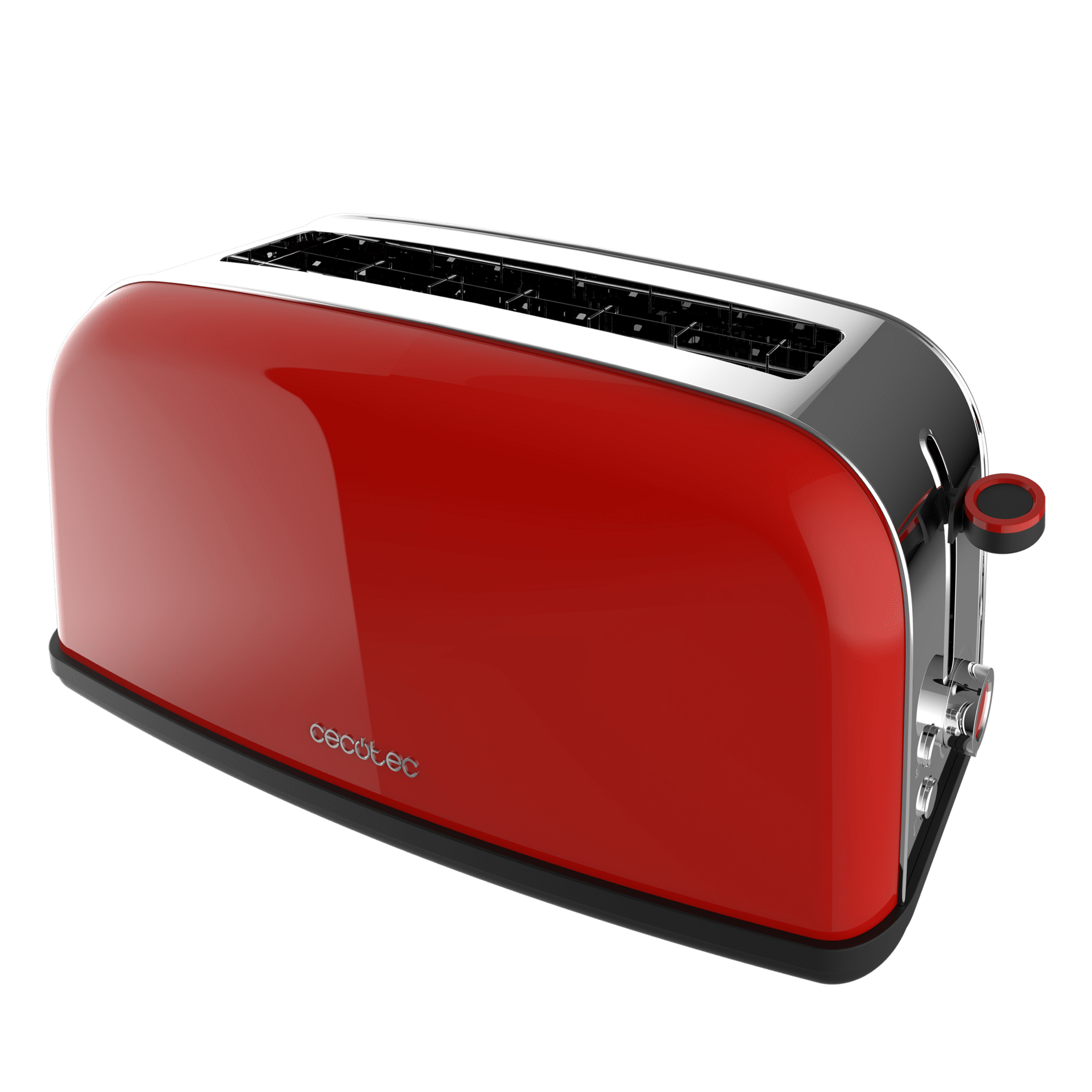 Toastin' time 850 Red Long Lite Tostador vertical de acero con una ranura larga y 850 W de potencia.