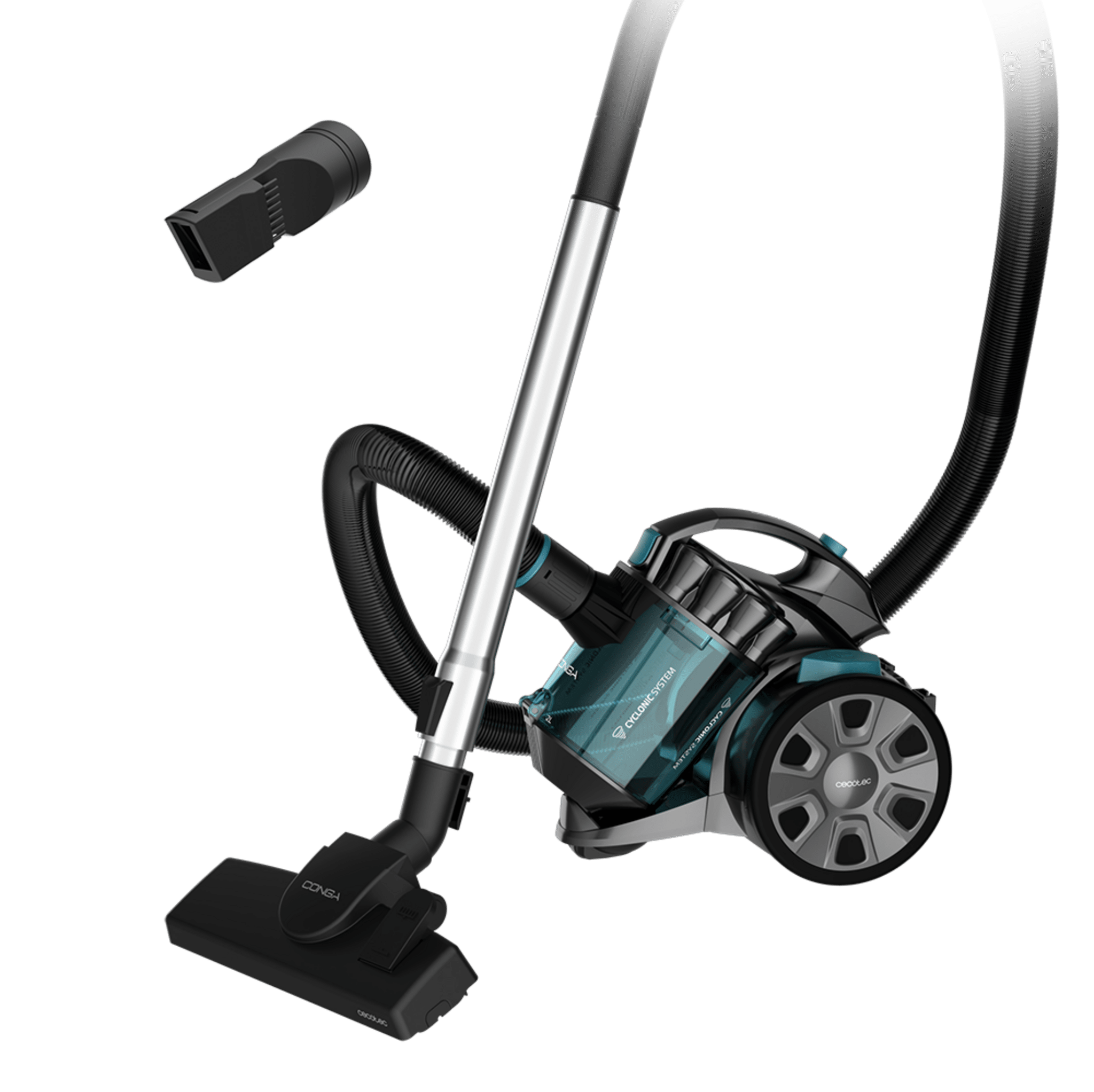 Conga Rockstar Cyclonic X-treme Aspirador de trineo sin bolsa de 2L y 800 W de potencia.