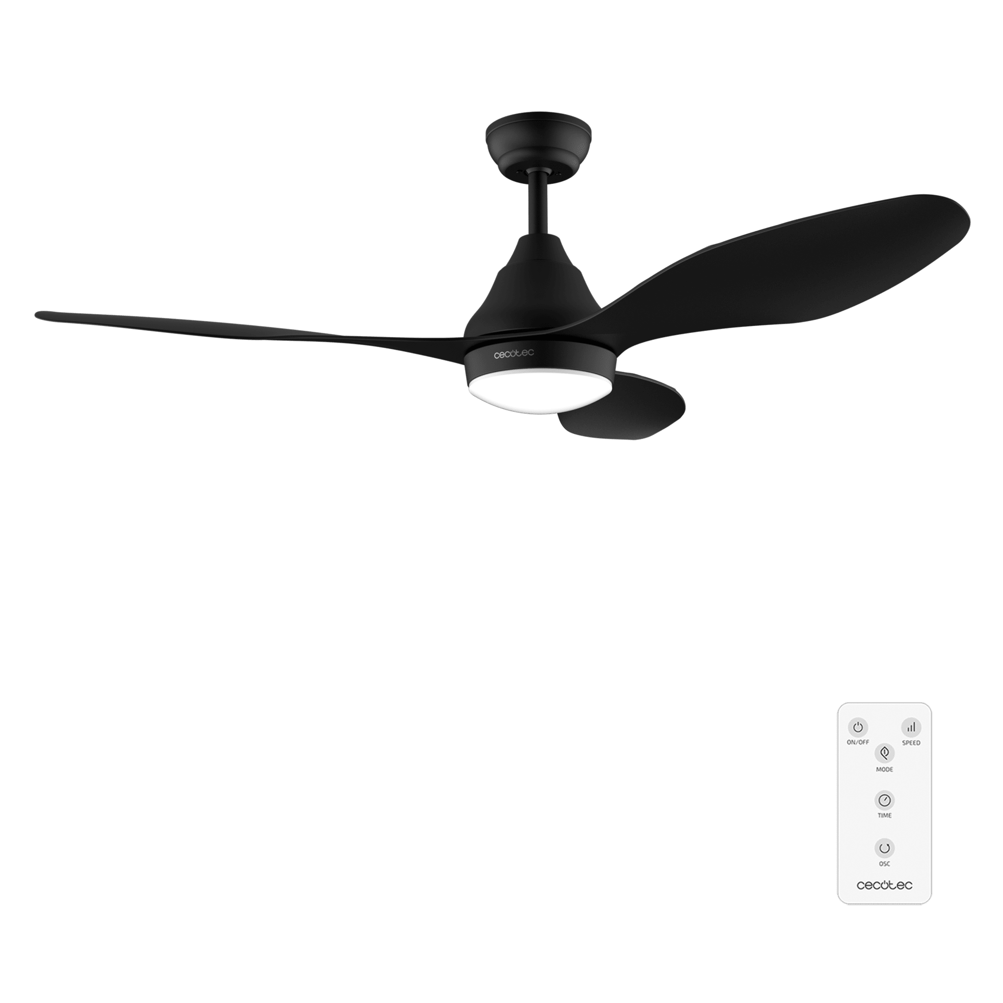 EnergySilence Aero 5200 Black Ventilador de techo de 40 W y 48" con luz , 3 velocidades