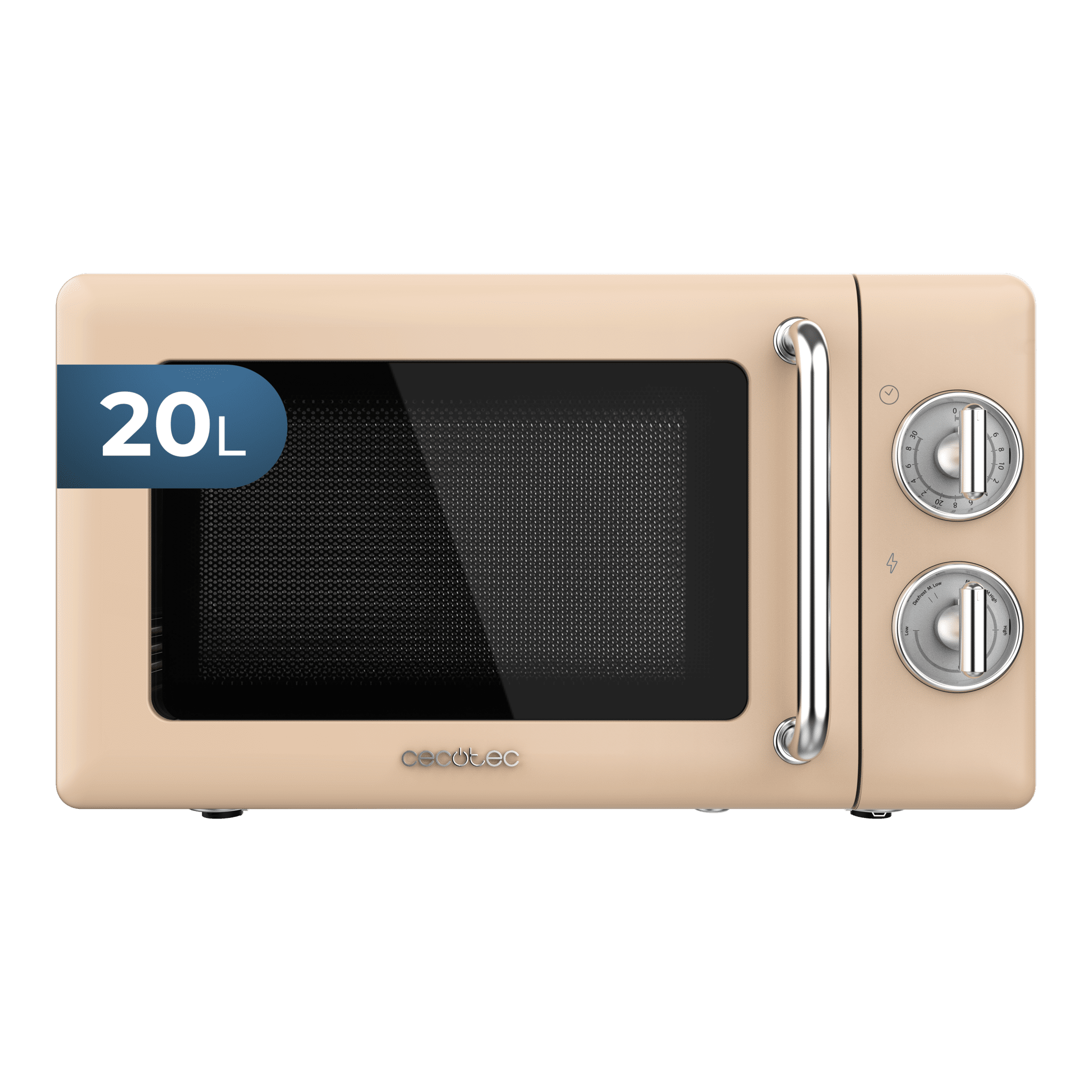ProClean 3010 Retro Beige Microondas mecánico de 20 L y 700 W.