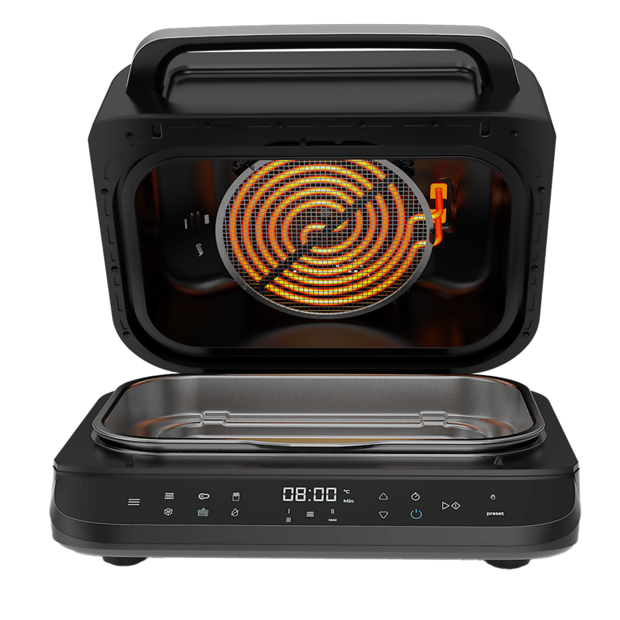 Cecofry FireDome 6000 Freidora de aire grill de 2400 W, 6 modos de cocciòn y 4 niveles de grill.