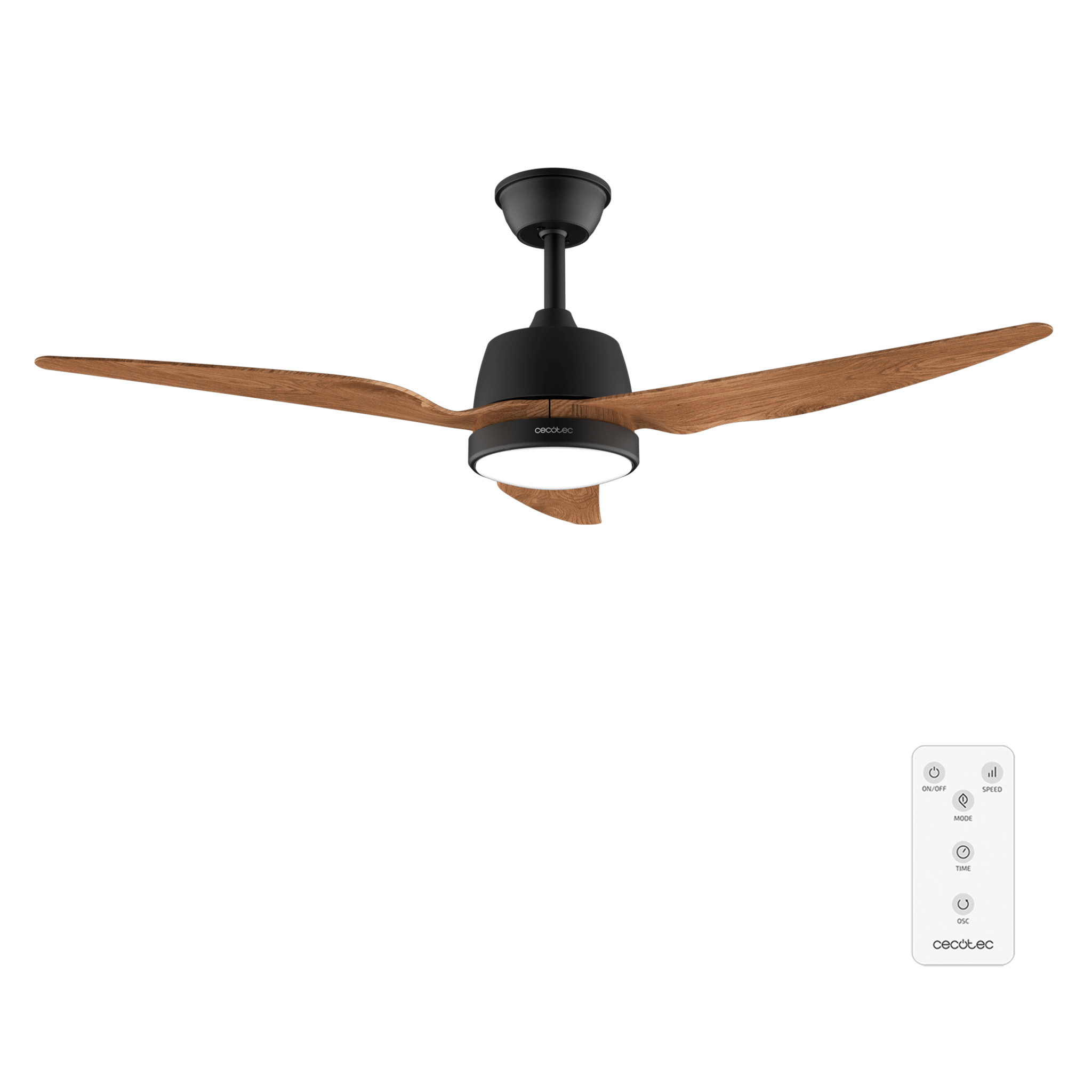 EnergySilence Aero 5250 BlackWood Ventilador de techo de 62 W y 48" con luz , 3 velocidades, temporizador