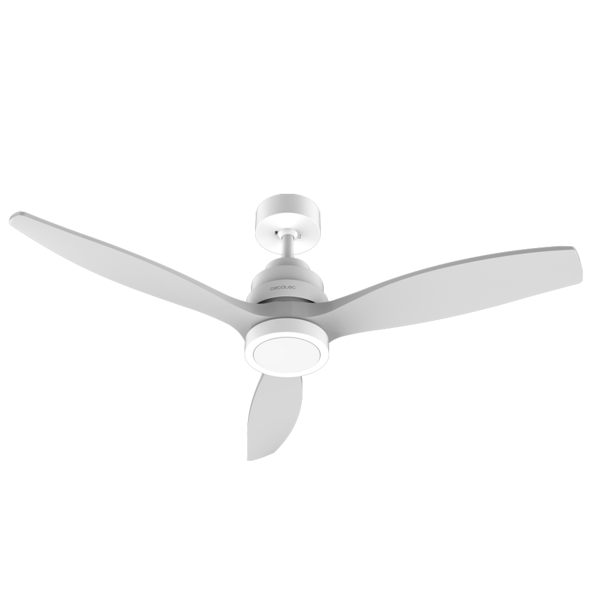 EnergySilence Aero 5200 White Design Ventilador de techo de 38W y 52" con motor DC, luz LED y mando a distancia.
