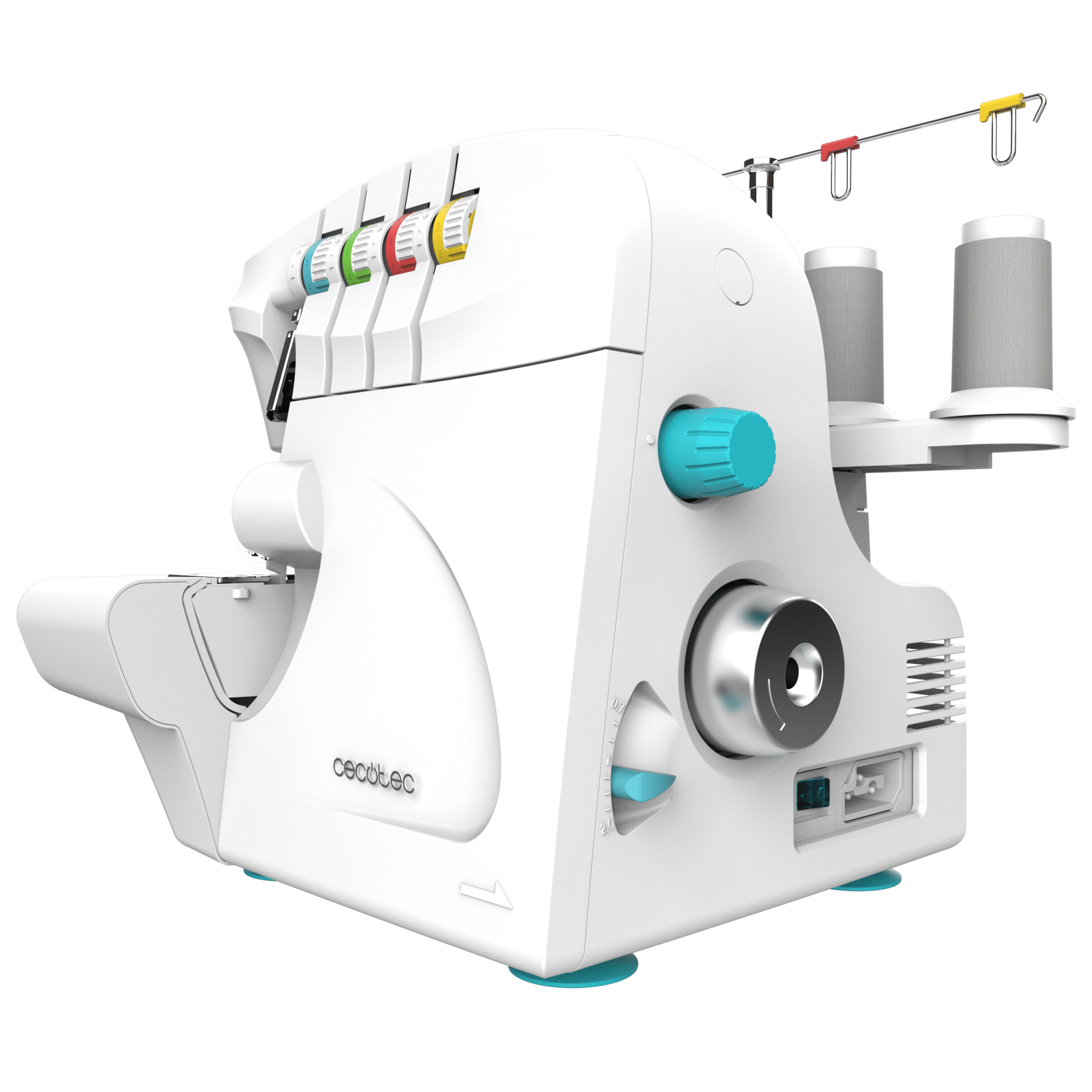 BelleCouture OverLock Remalladora de 1100 rpm de velocidad, con presiòn de prensatelas ajustable y kit de accesorios