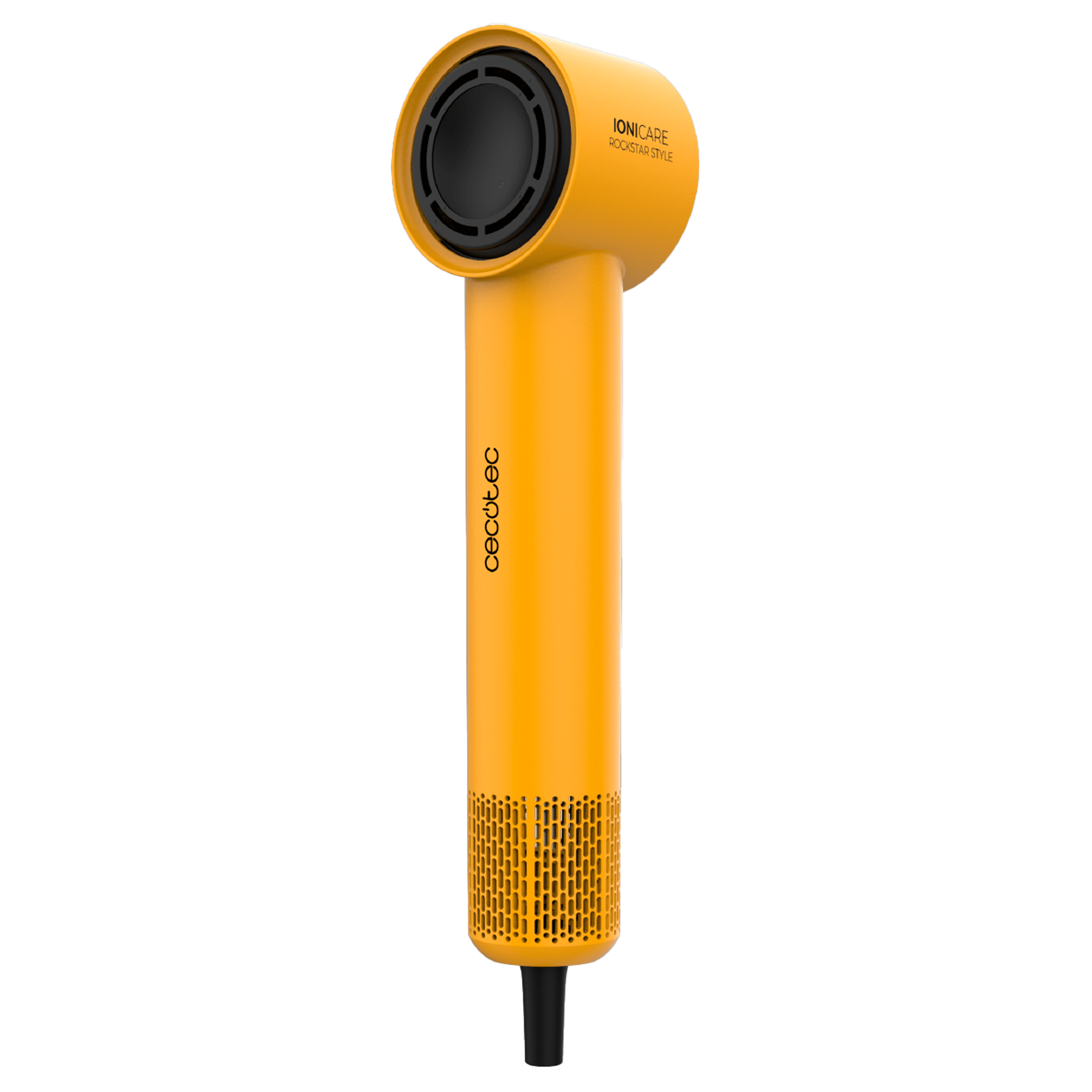 IoniCare RockStar Style Yellow Secador muy compacto y ligero con motor brushless de 1500W y 110000 rpm.