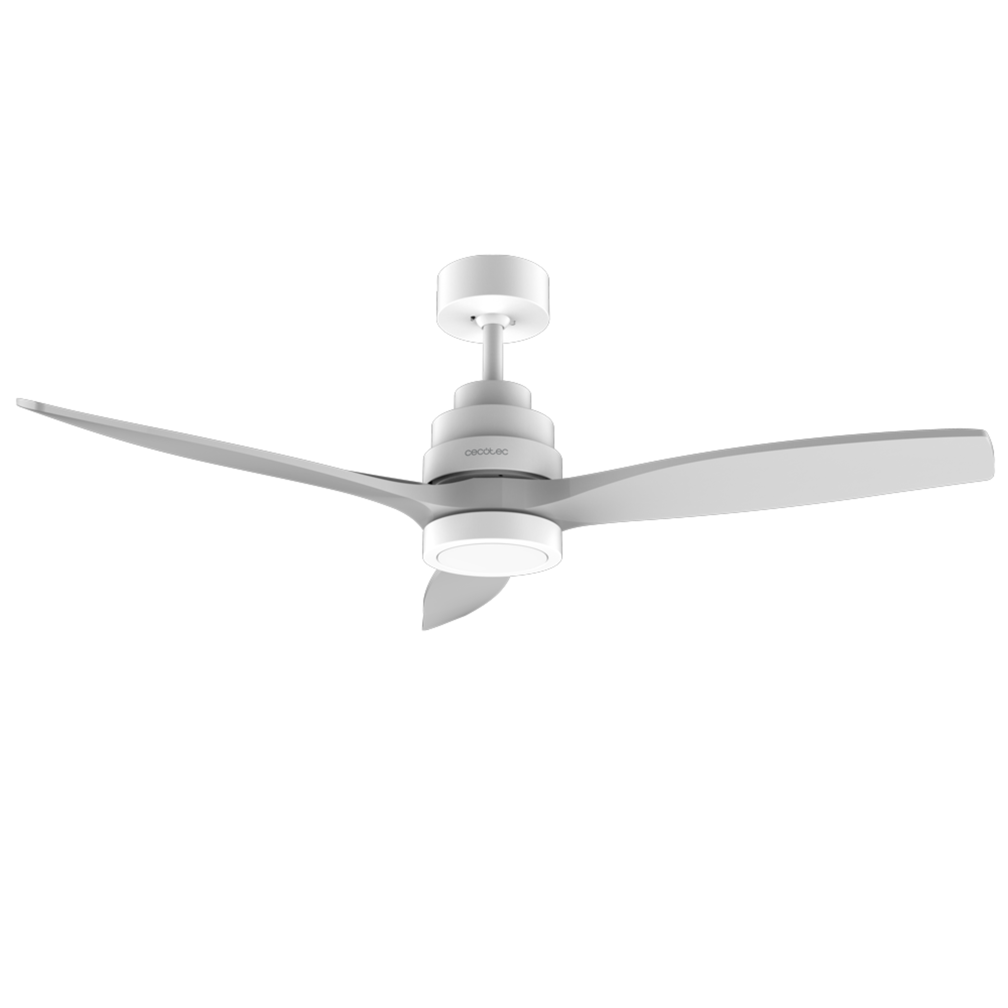 EnergySilence Aero 5200 White Design Ventilador de techo de 38W y 52" con motor DC, luz LED y mando a distancia.