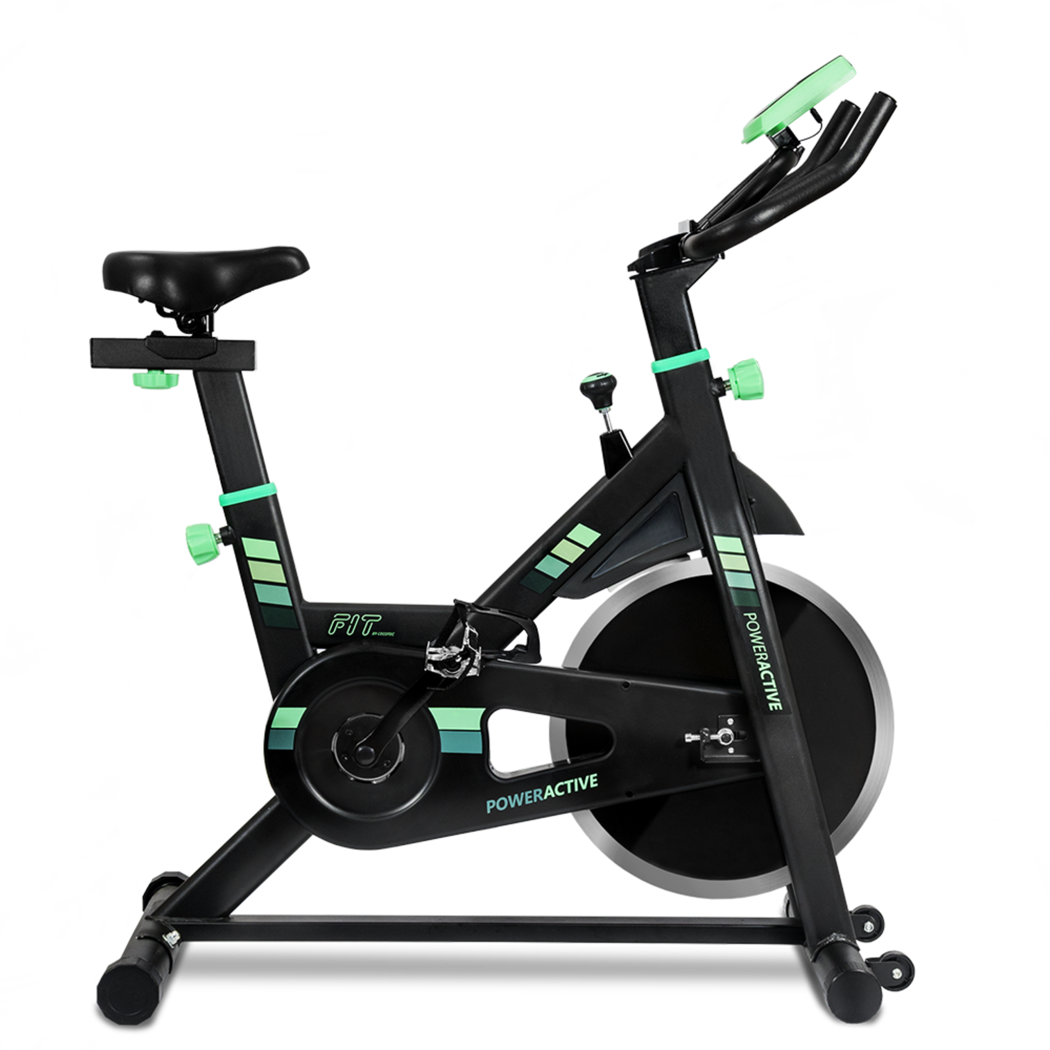 Poweractive Bicicleta de ciclismo indoor con sistema Silence Fit y elementos regulables.