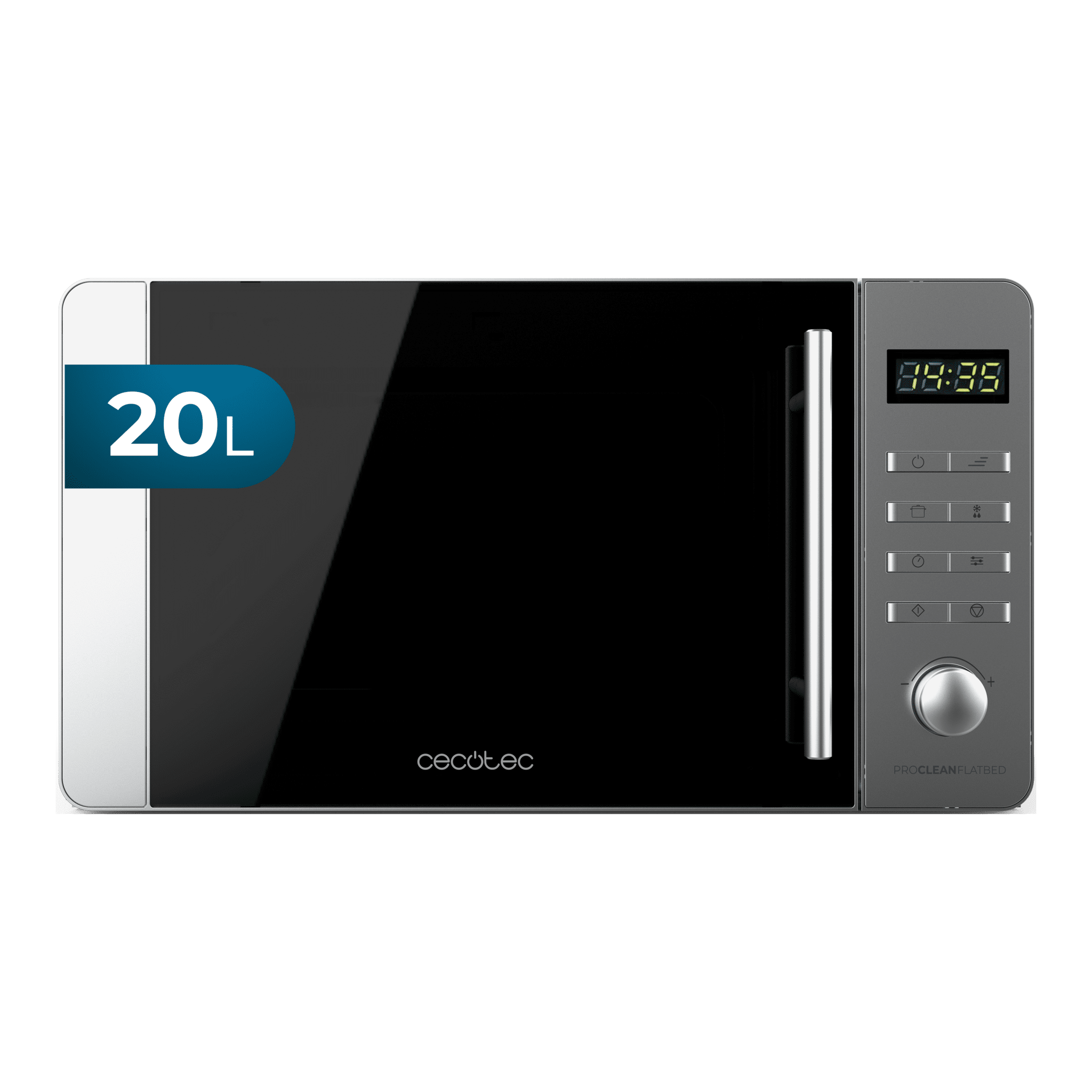 Proclean 5010 Flatbed Inox Microondas sin plato digital. De 20 litros de capacidad y 700 W de potencia.