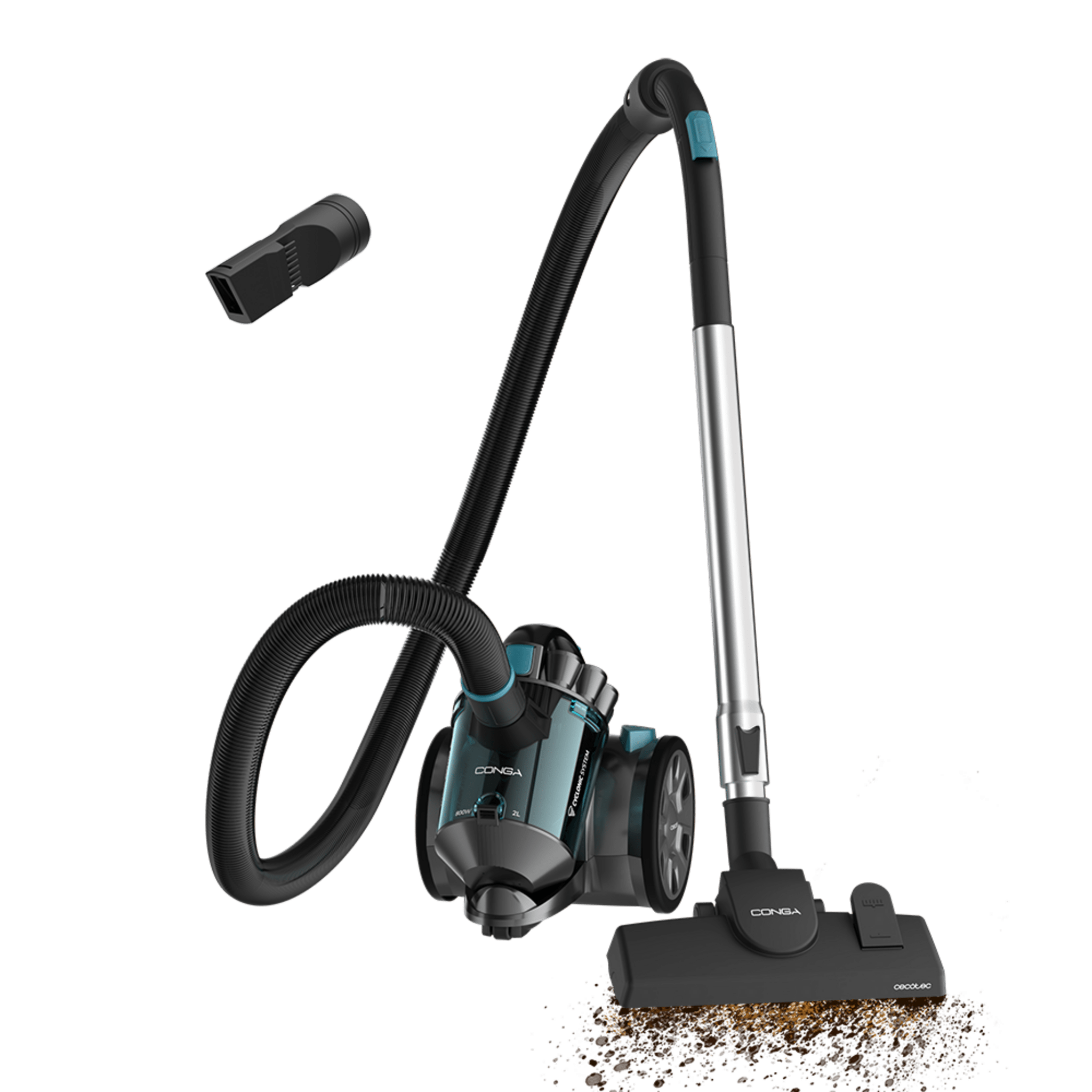Conga Rockstar Cyclonic X-treme Aspirador de trineo sin bolsa de 2L y 800 W de potencia.