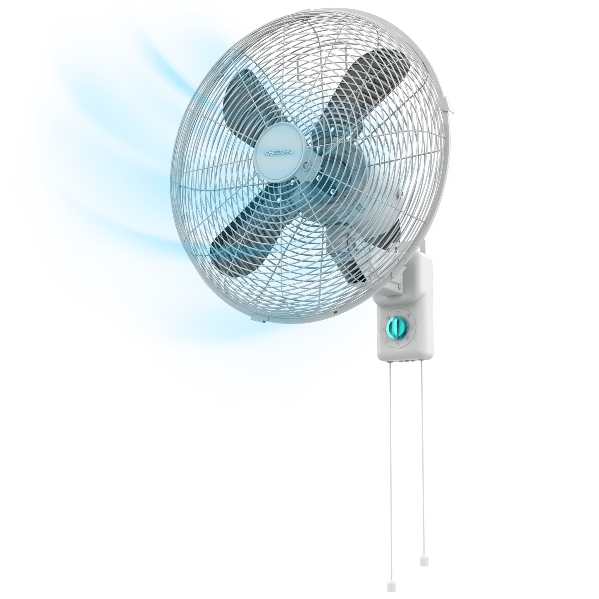 EnergySilence 4500 Power Wall Ventilador de pared de 18 ", con 50 W, 3 velocidades, 4 aspas y uso sencillo.