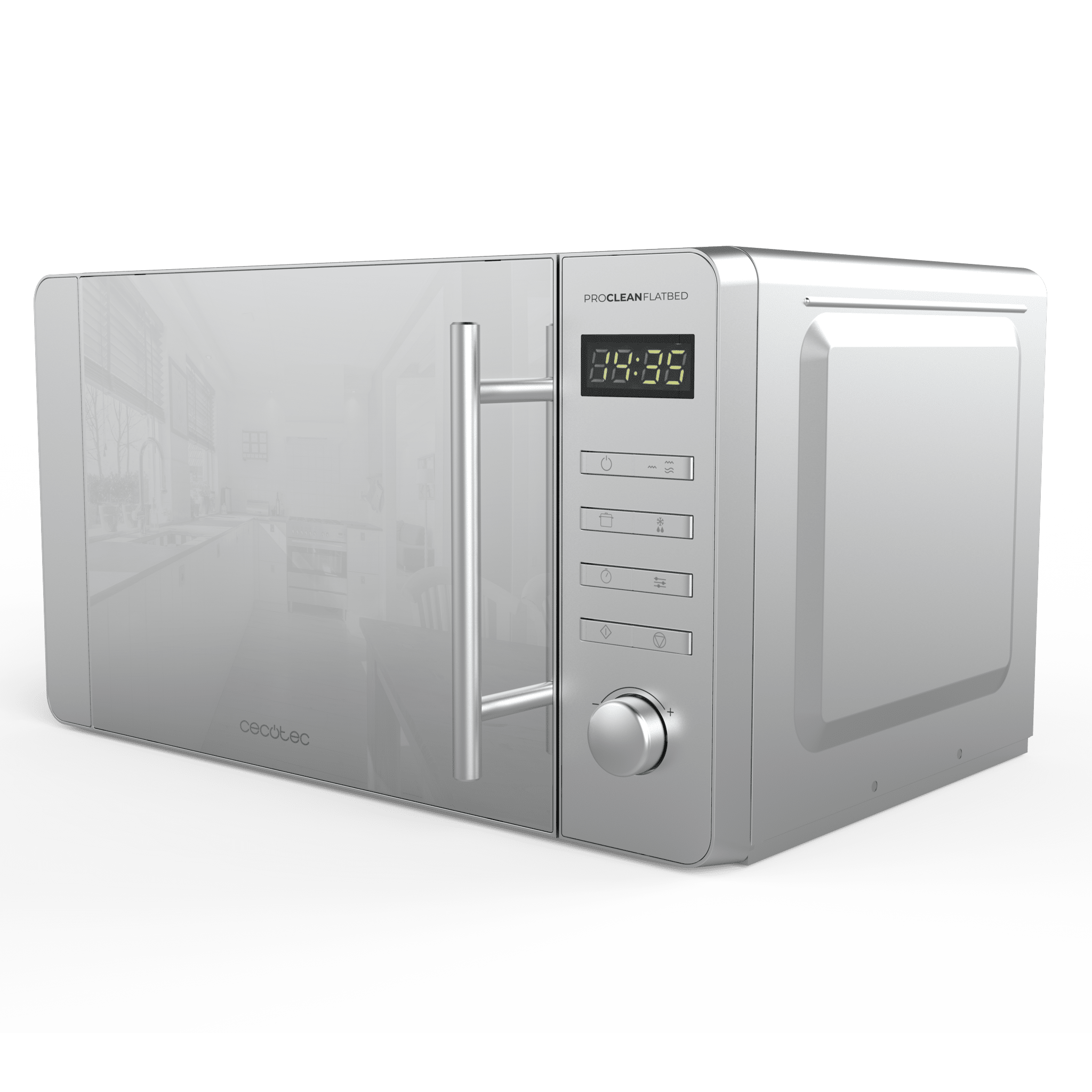 Proclean 5120 Flatbed Mirror Microondas sin plato digital con grill. De 20 litros de capacidad y 700 W de potencia.