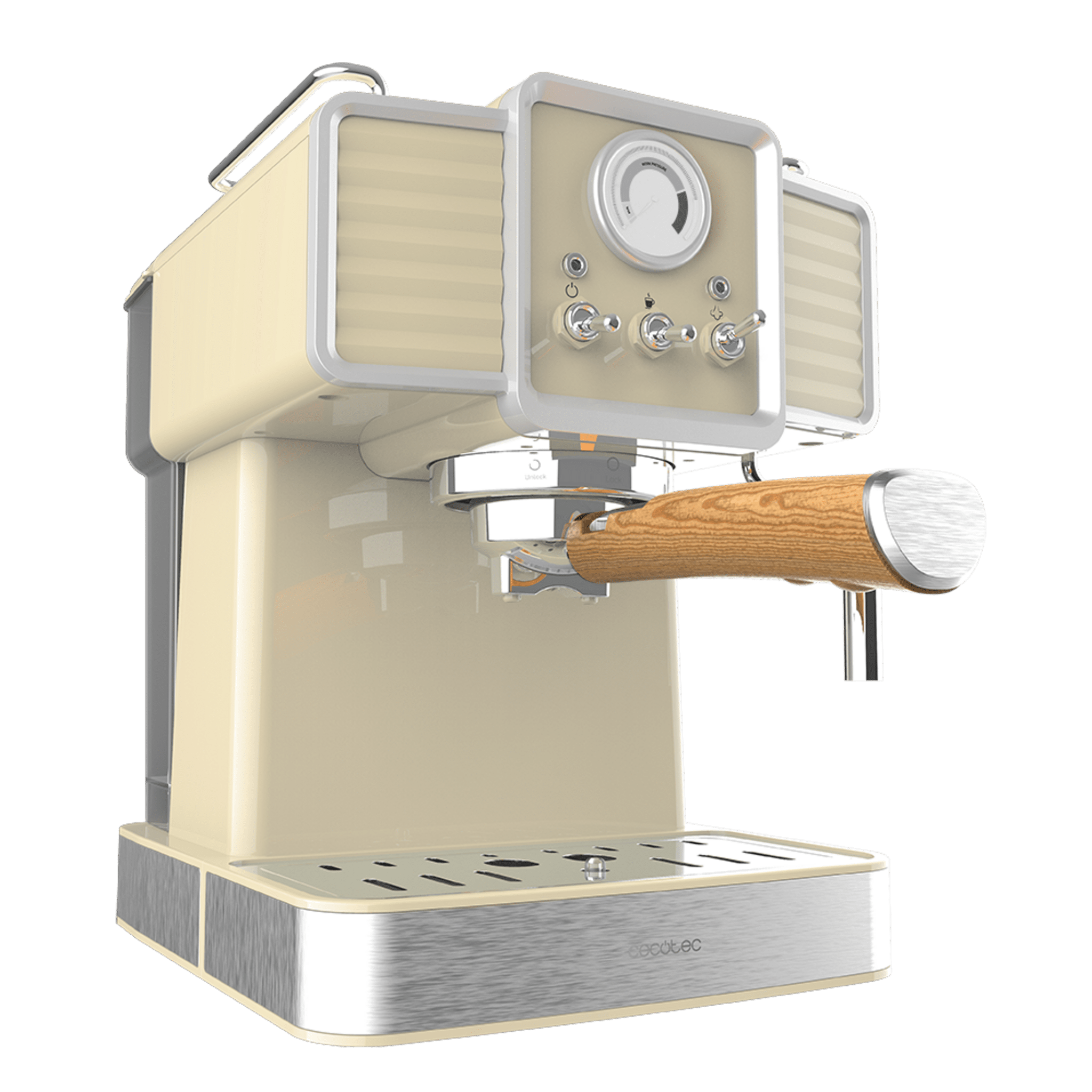 Power Espresso 20 Tradizionale Light Yellow Cafetera espresso con 20 bares y thermoblock