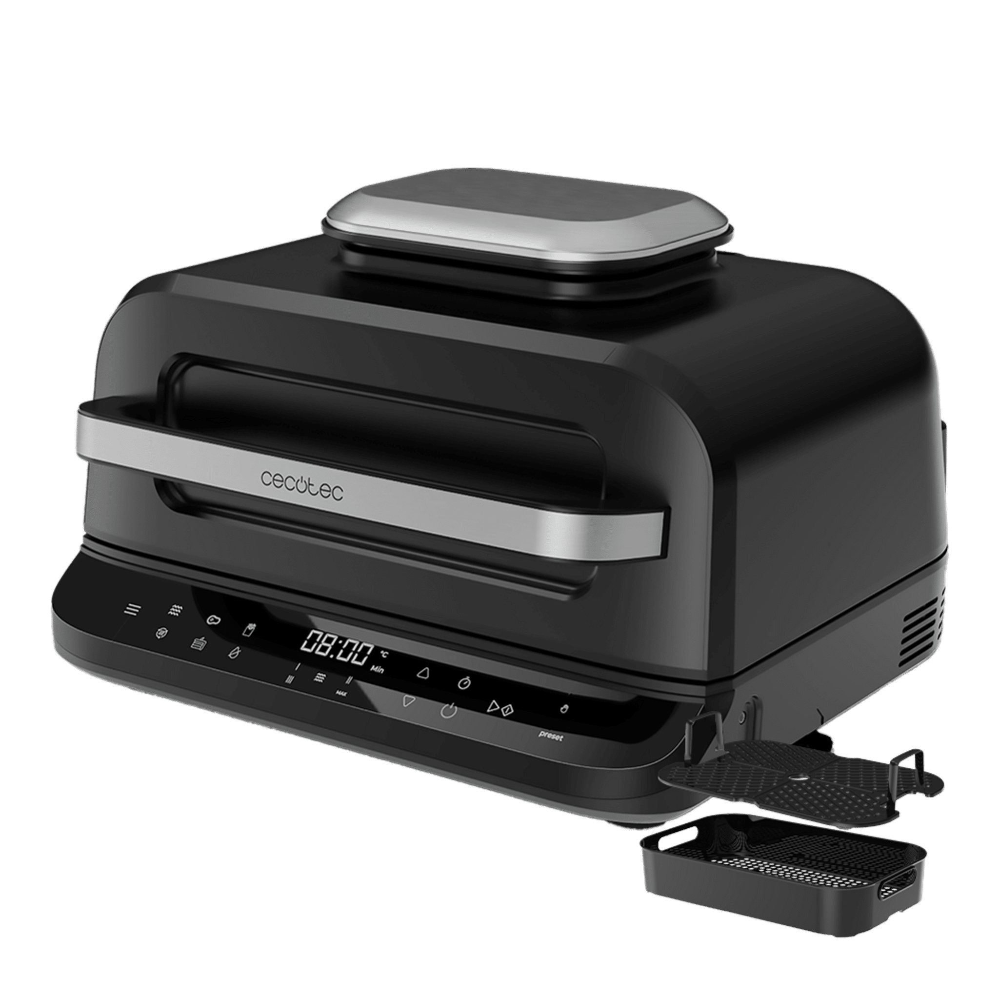 Cecofry FireDome 6000 Freidora de aire grill de 2400 W, 6 modos de cocciòn y 4 niveles de grill.
