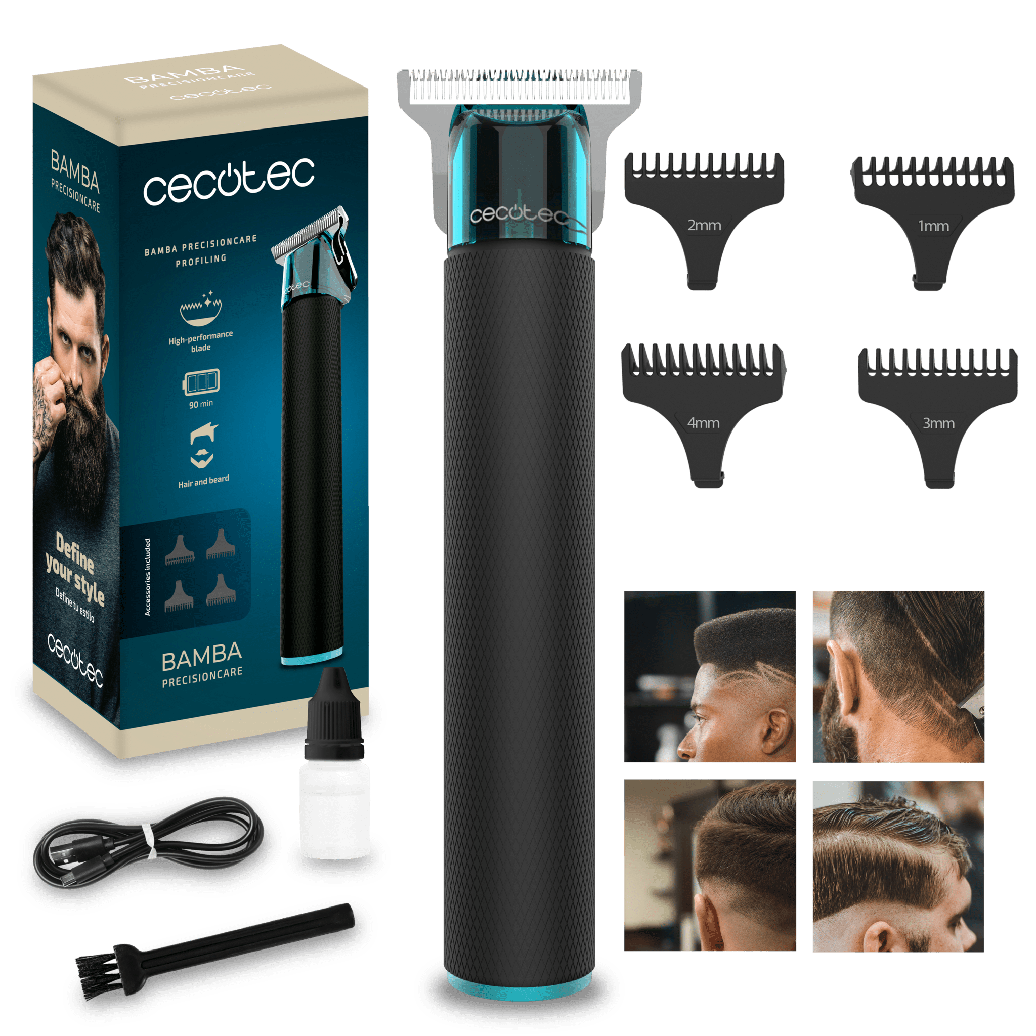 Bamba PrecisionCare Profiling Perfiladora de pelo con cuchilla afilada y motor silencioso.