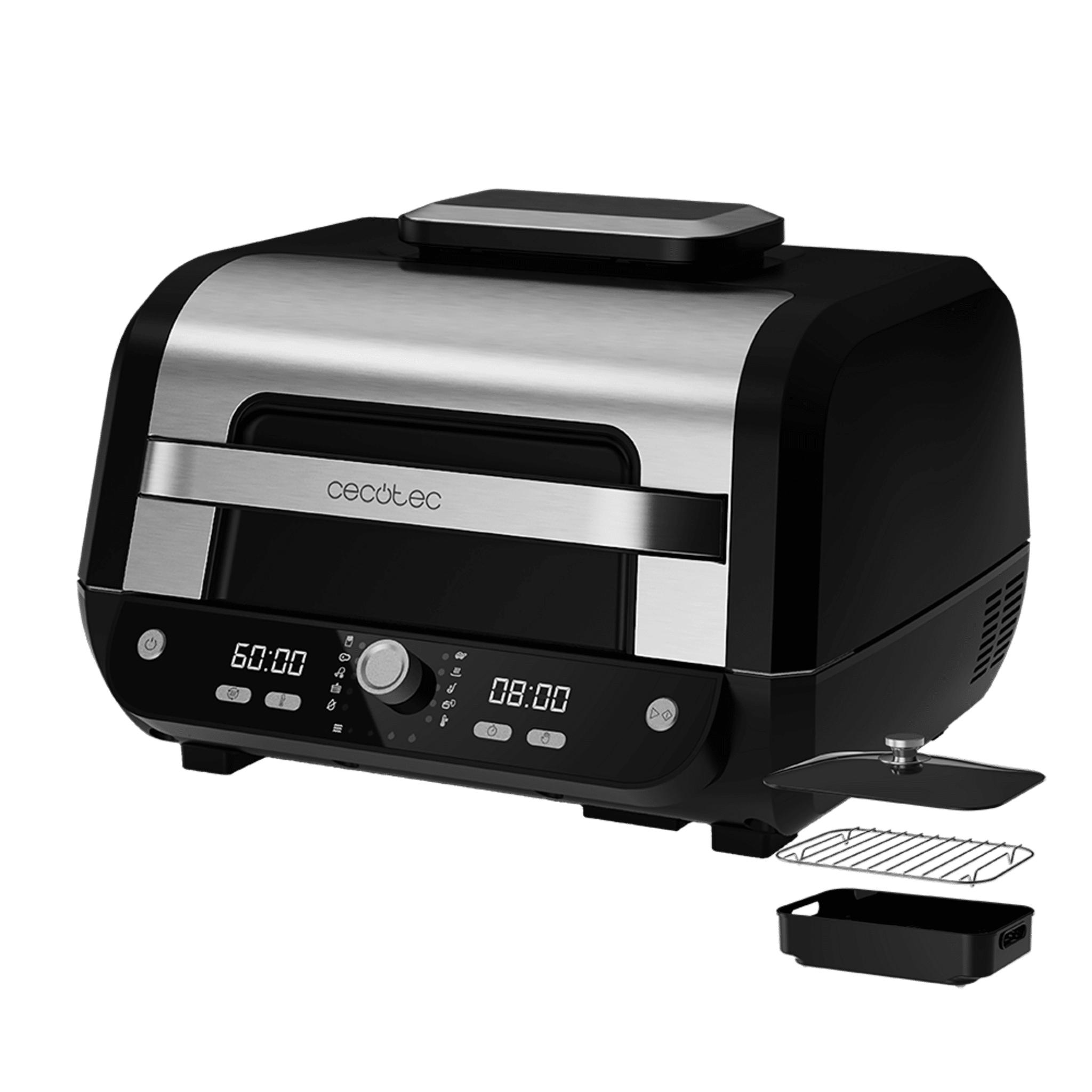 Cecofry FireDome 8000 Pro Freidora de aire grill de 1700W, doble resistencia, 12 modos de cocciòn y 4 niveles de grill.