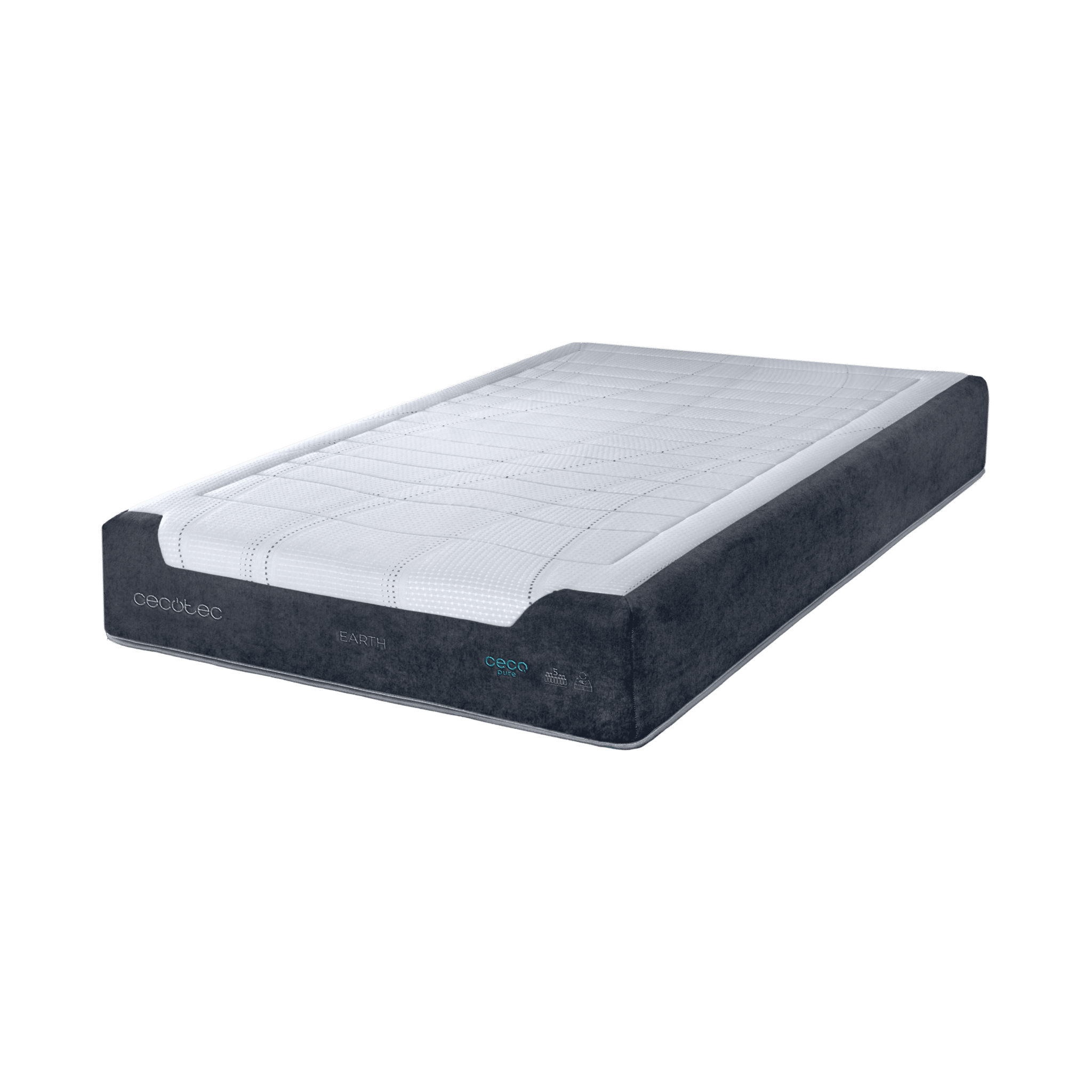 Flow Select Earth 200x200 Colchòn híbrido multicapa de núcleo de muelles ensacados AdaptCore 5 zonas y viscoelástica ViscoNature 60