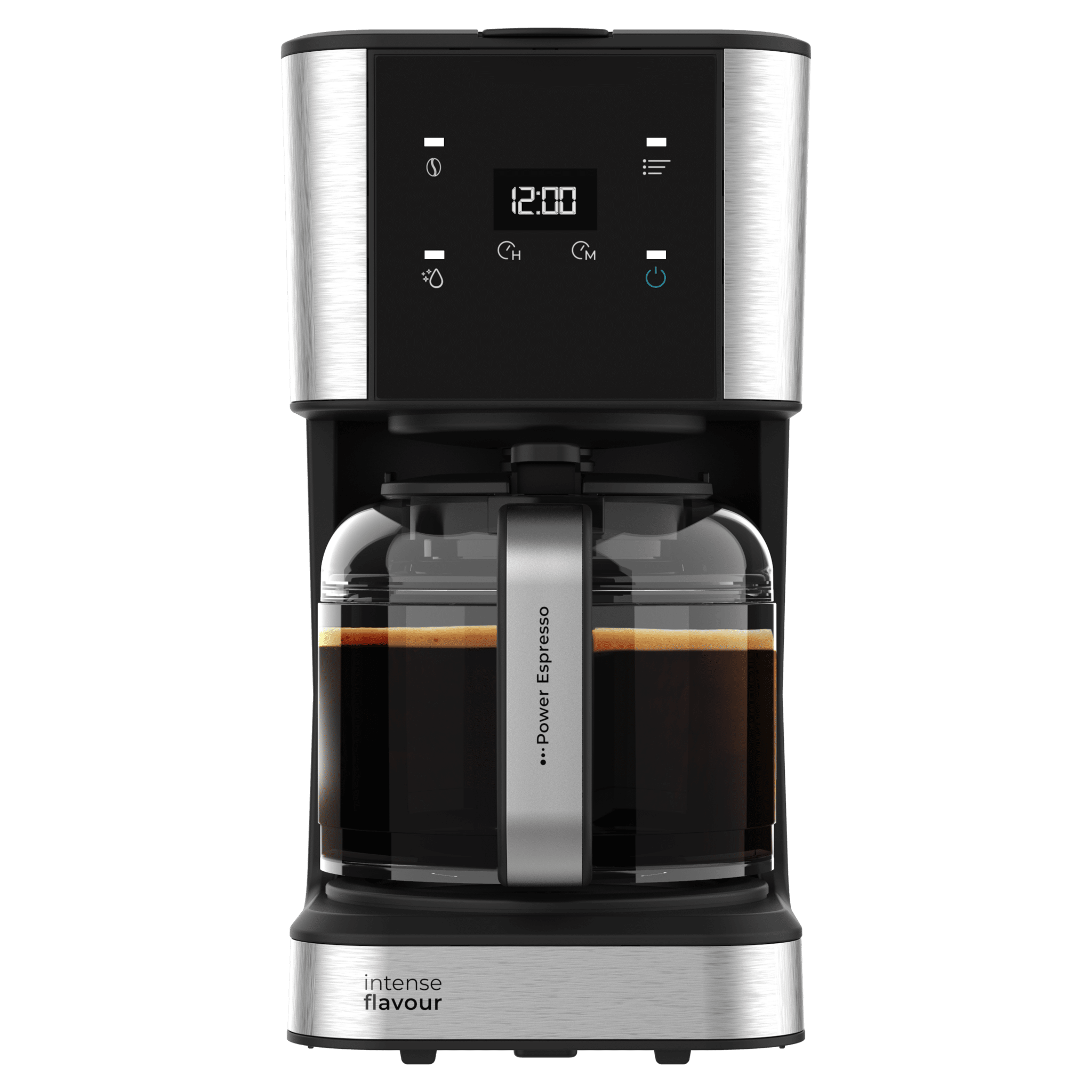 Coffee 66 Drop & Touch Cafetera de goteo con capacidad de hasta 12 tazas en acero inoxidable.
