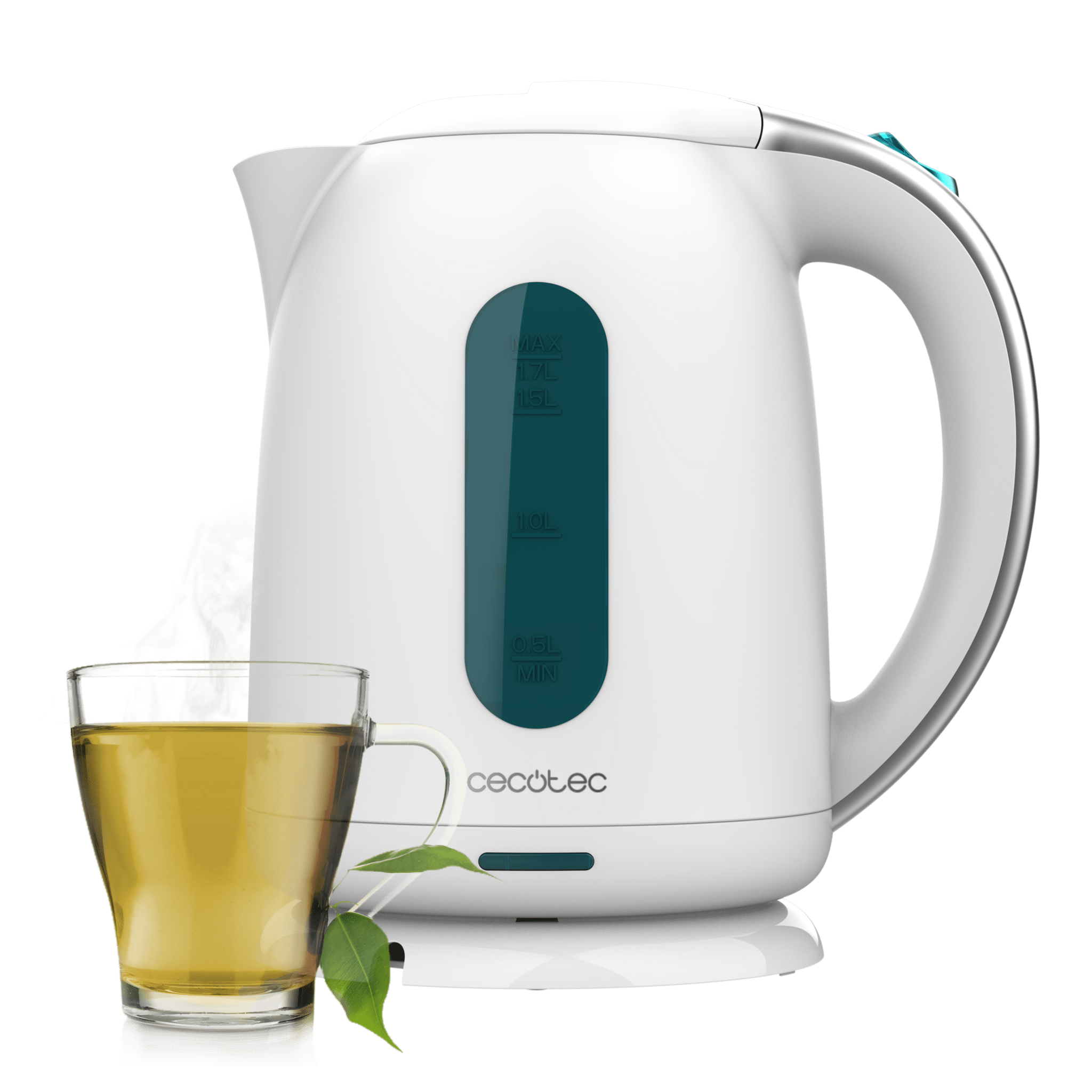 Thermosense 180 White Hervidor de agua de 1,7 litros de capacidad, libre de BPA y con 2200 W.
