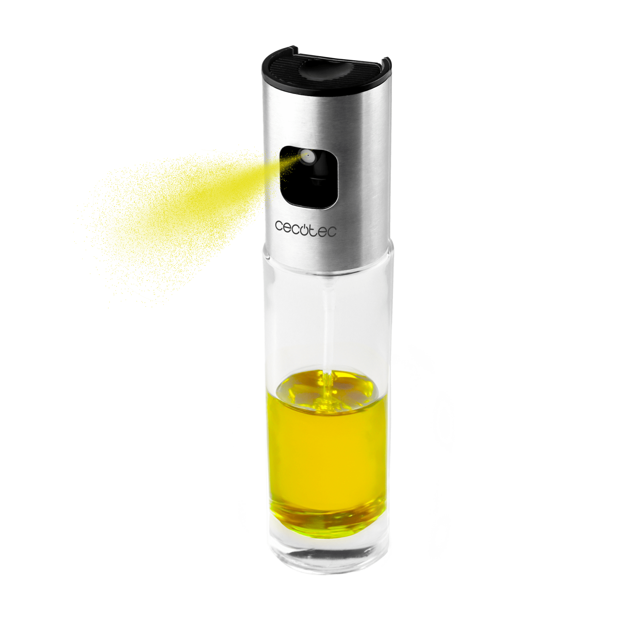 Polka OilSpray 1000 Cecofry Aceitera de spray de vidrio y acero inoxidable 304 de 100 ml de capacidad.