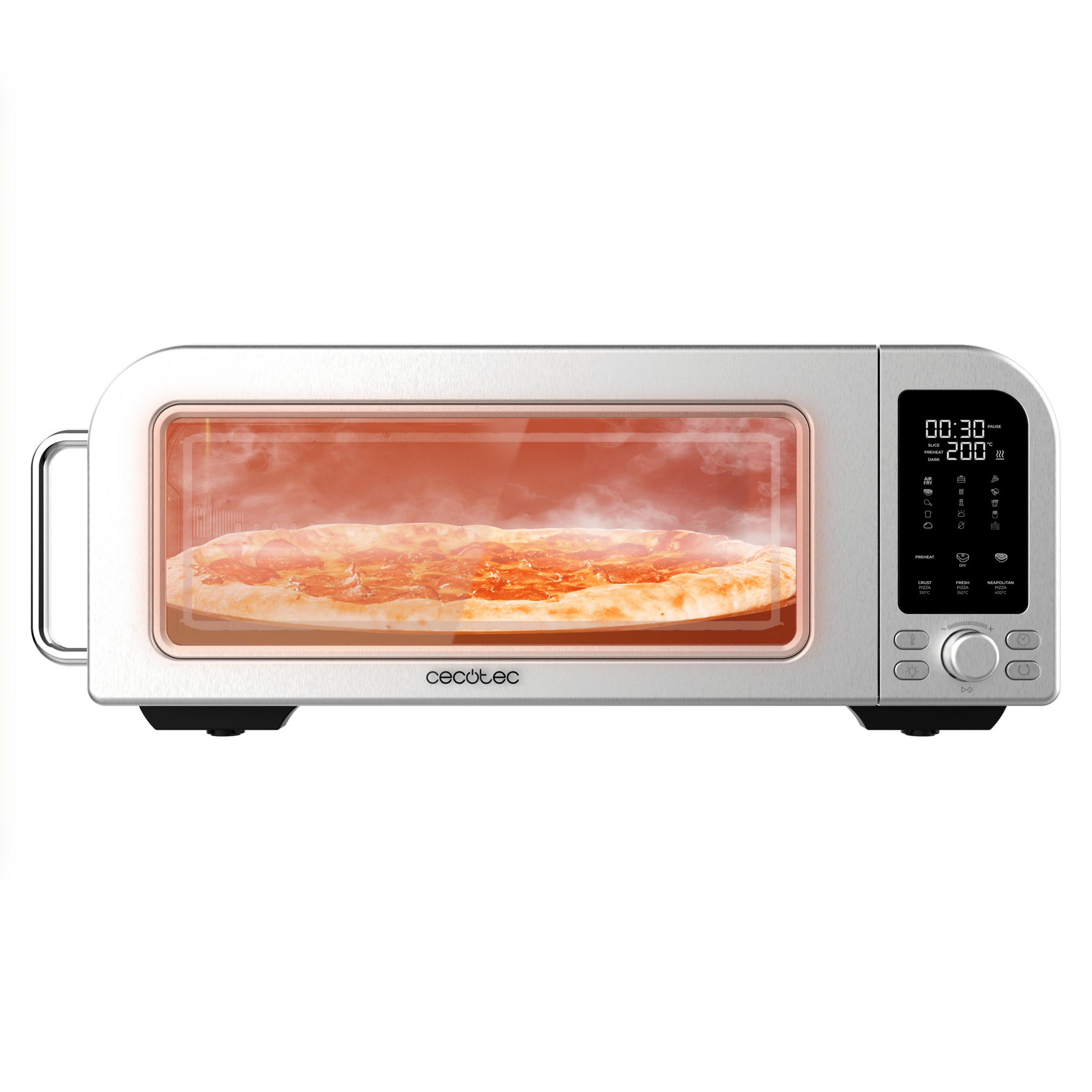 Fun Pizza&Co Forno Bravo Horno eléctrico con ventana para preparar auténticas pizzas con una potencia de 2000W.