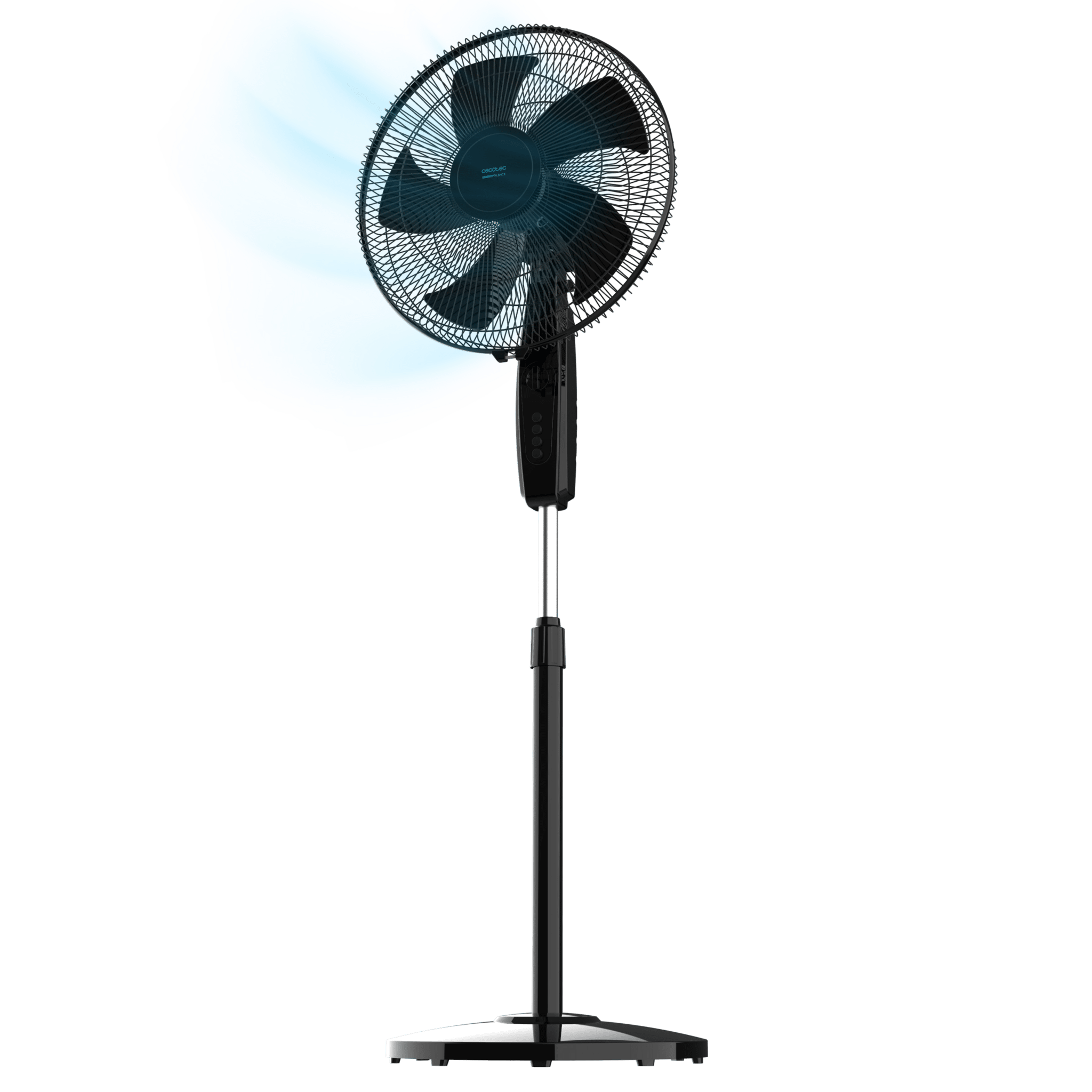 EnergySilence 515 MaxFlow Black Ventilador de pie con 16", con 45W, temporizador, 3 velocidades y oscilaciòn.