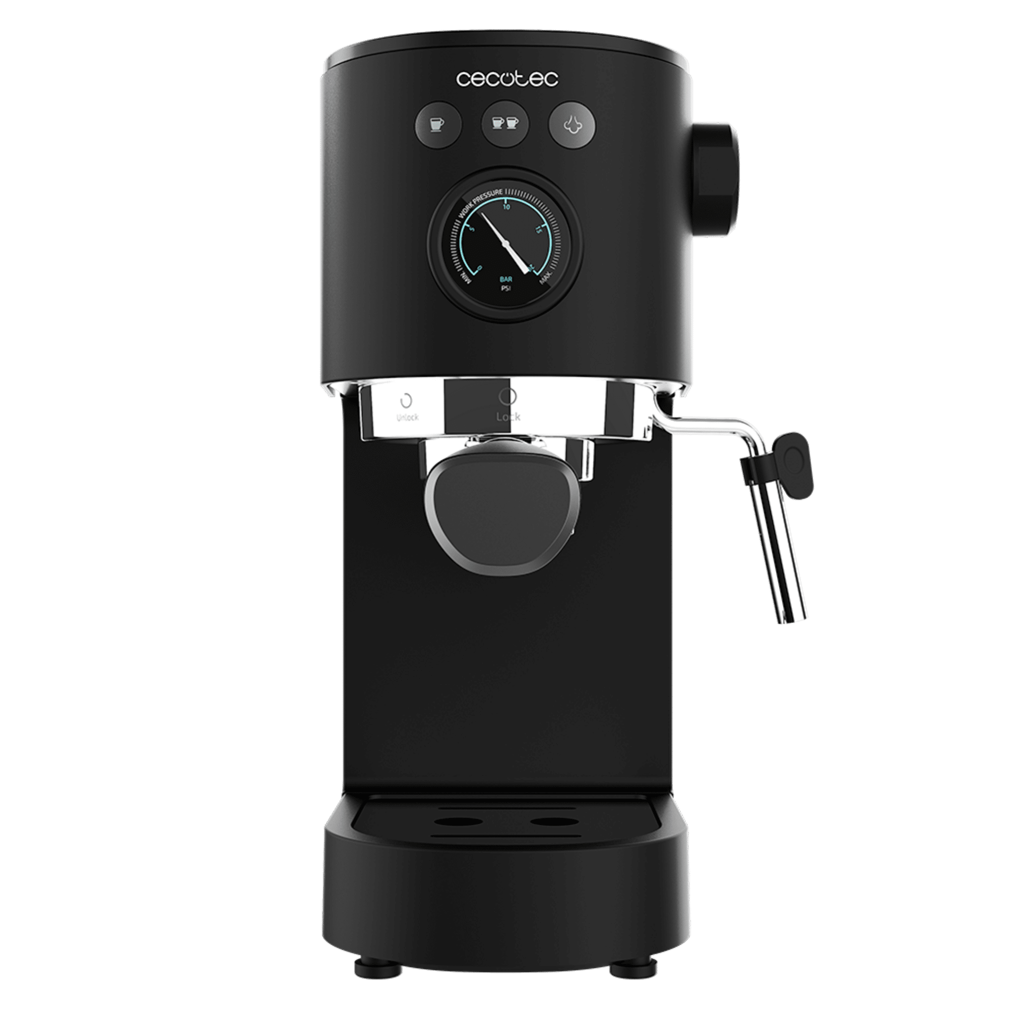 Cafelizzia Fast Pro Cafetera espresso con 20 bares, thermoblock y vaporizador.