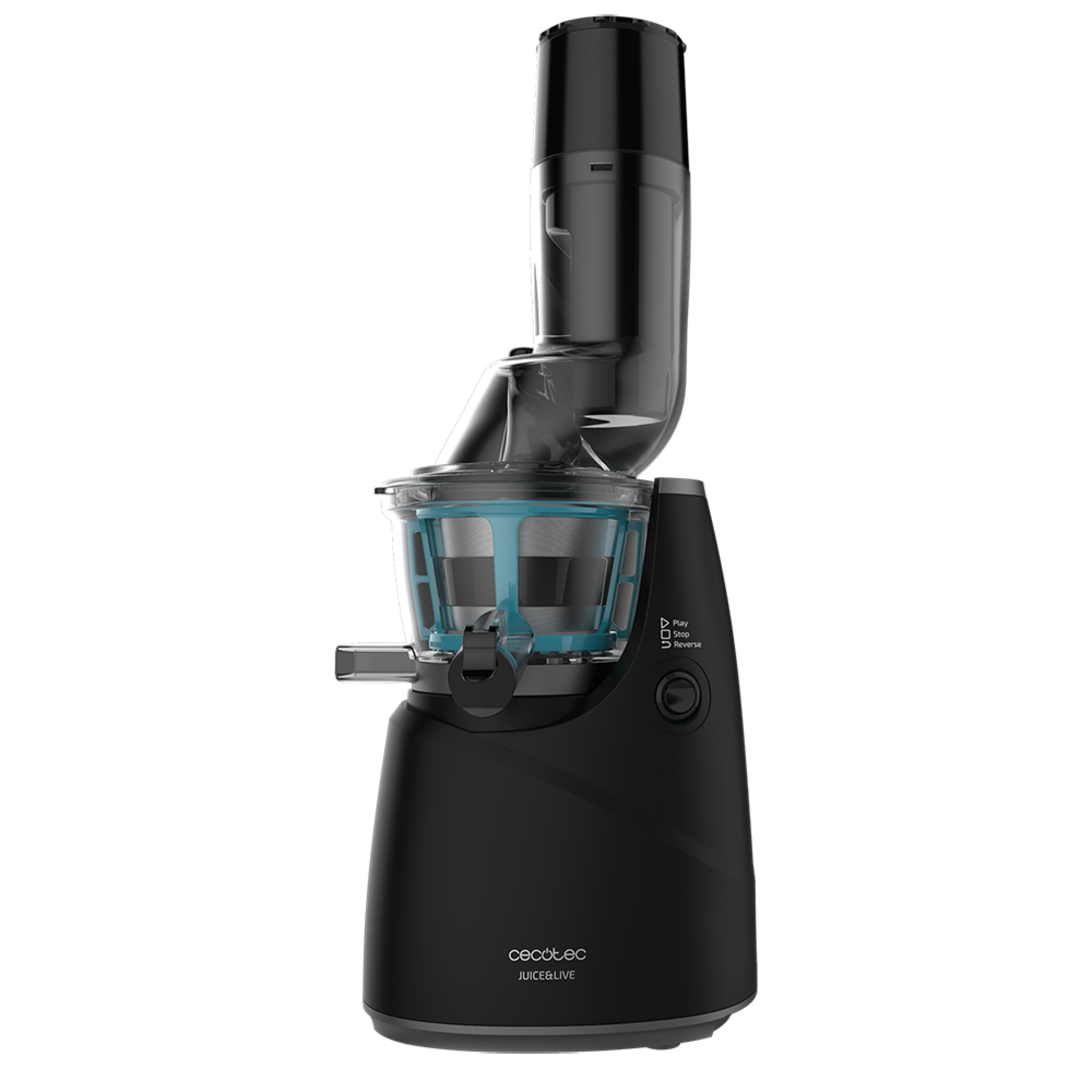 Juice&Live 1500 Pro. Licuadora de Prensa fría con Potencia 250 W, Canal XL, Velocidad Lenta de 45 RPM, BPA-Free