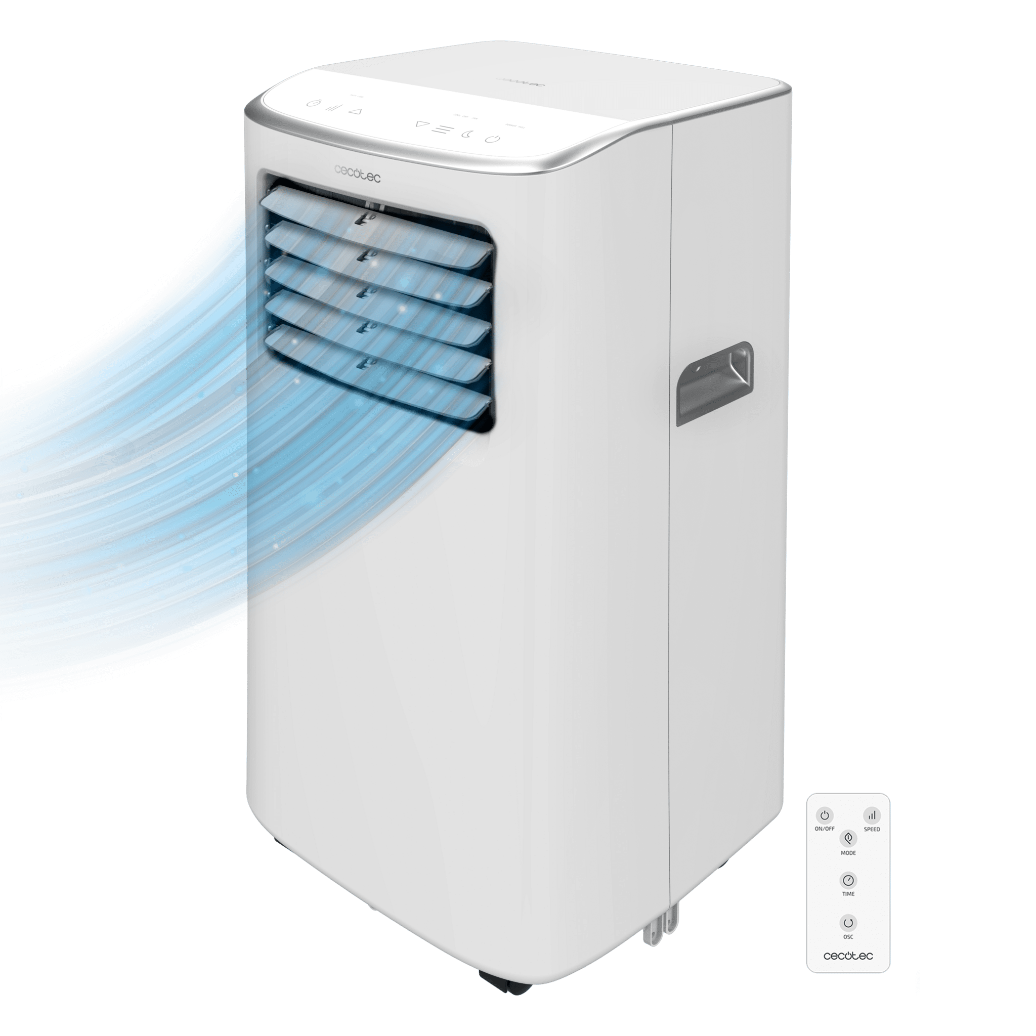 ForceClima 7400 Soundless Touch Aire acondicionado portátil de 7000 BTU con mando a distancia y control táctil.