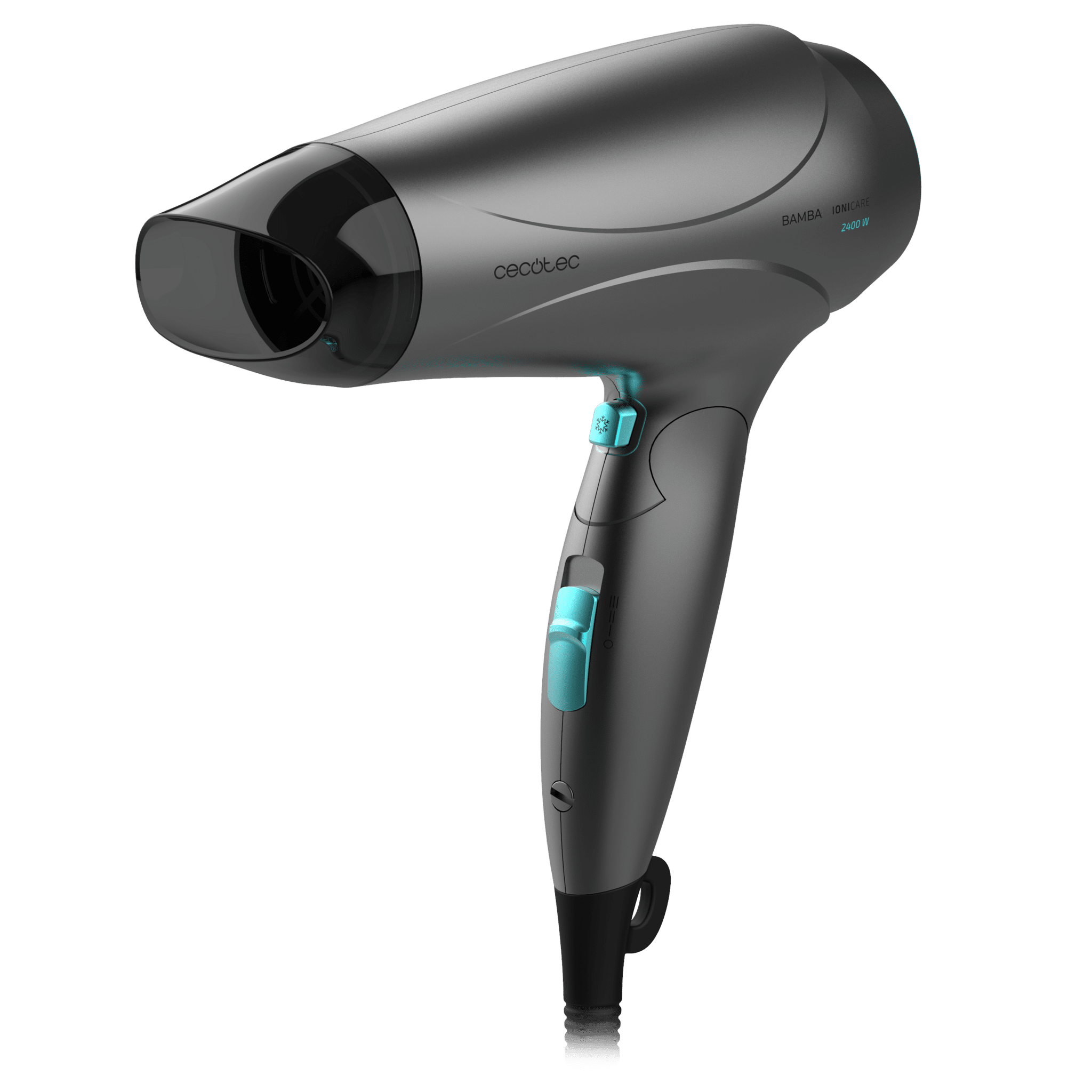 Bamba IoniCare Power&Go Secador compacto de pelo de 2400 W de potencia, con funciòn ionizadora y gran caudal.