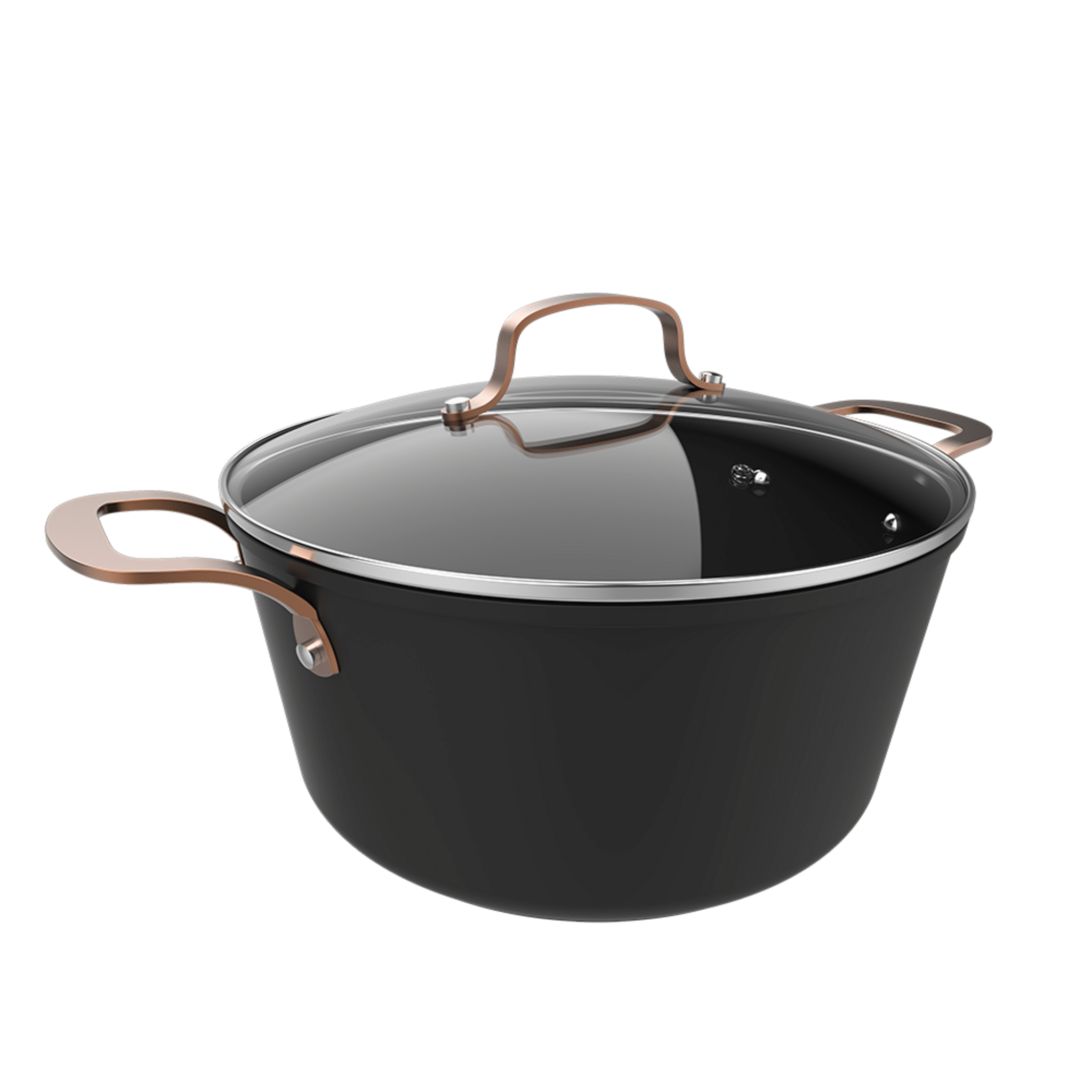Polka Fantasy 28 Pot Golden. Olla de 28 cm de diámetro y capacidad de 7,1 L con Tapa de cristal templado.
