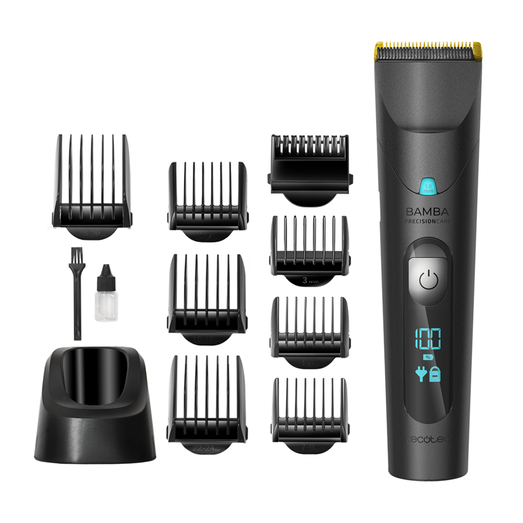 Bamba PrecisionCare WET&DRY. Cortapelos con cuchillas con recubrimiento de titanio.