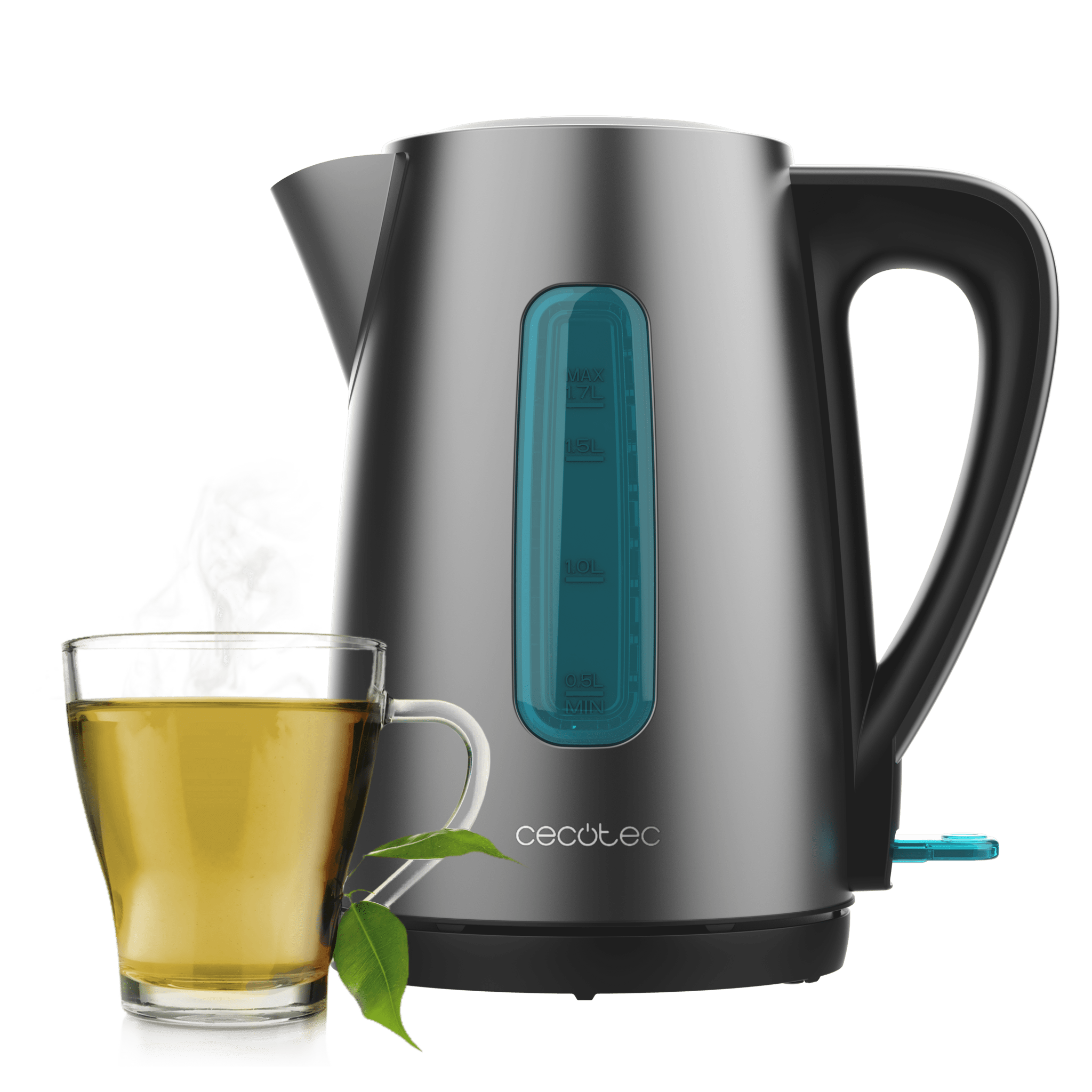 Thermosense 210 Steel Hervidor de agua de 1,7 litros, cuerpo de acero inoxidable y con 2200 W.
