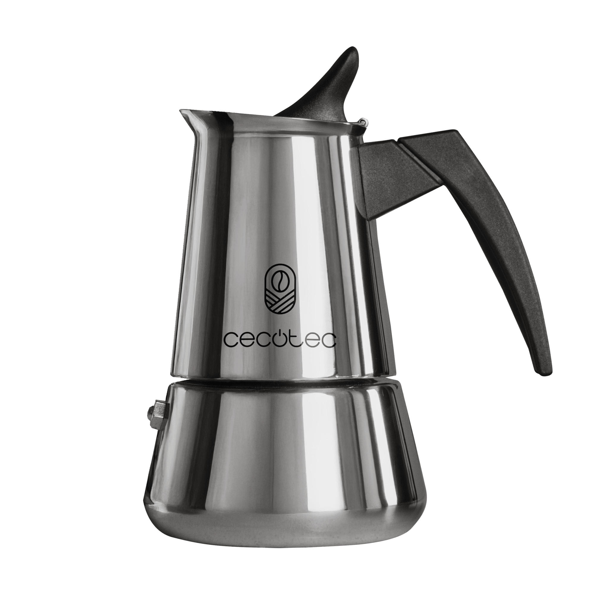 Piccolina 600 Cafetera italiana fabricada en acero inoxidable de alta calidad ideal para 6 tazas de café.