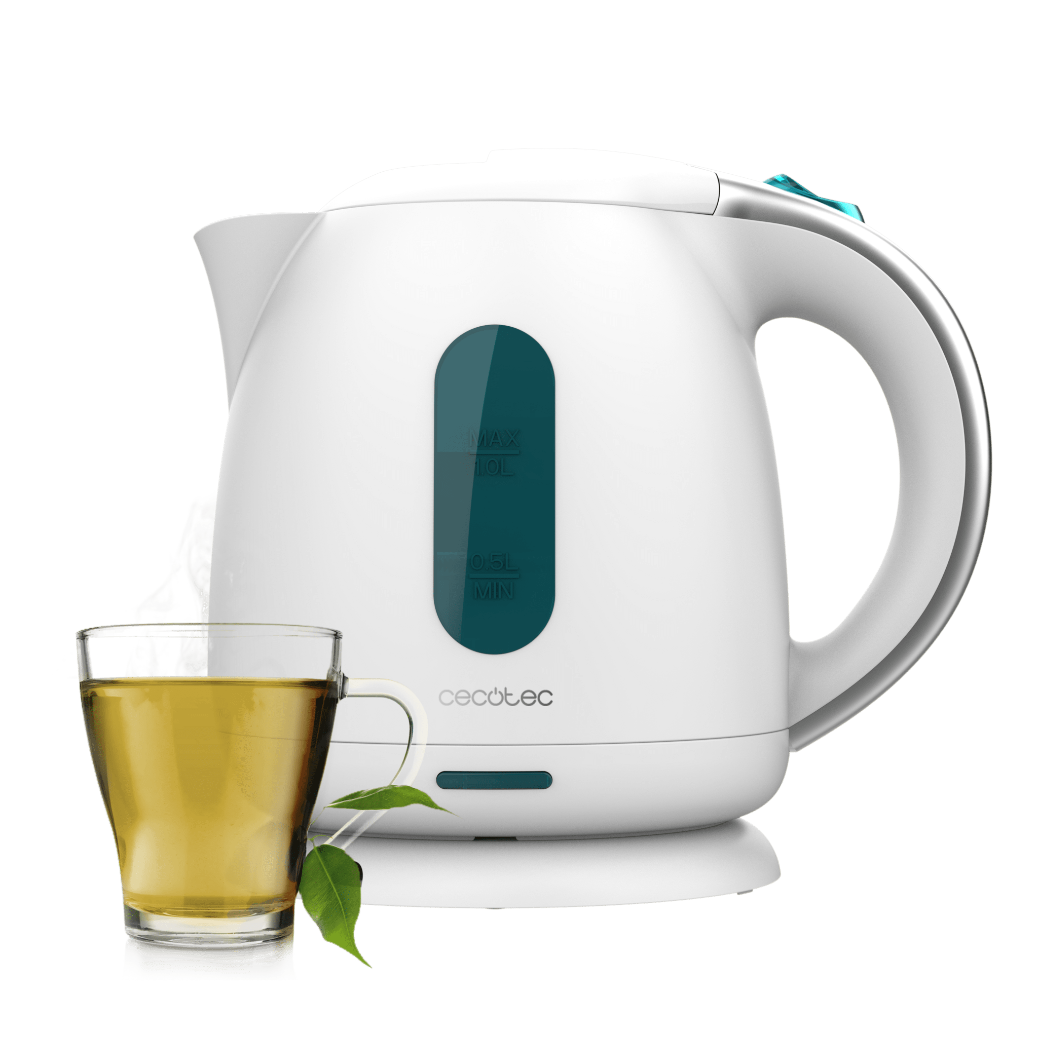 Thermosense 140 White Hervidor de agua de 1 litro de capacidad, libre de BPA y con 2200 W.