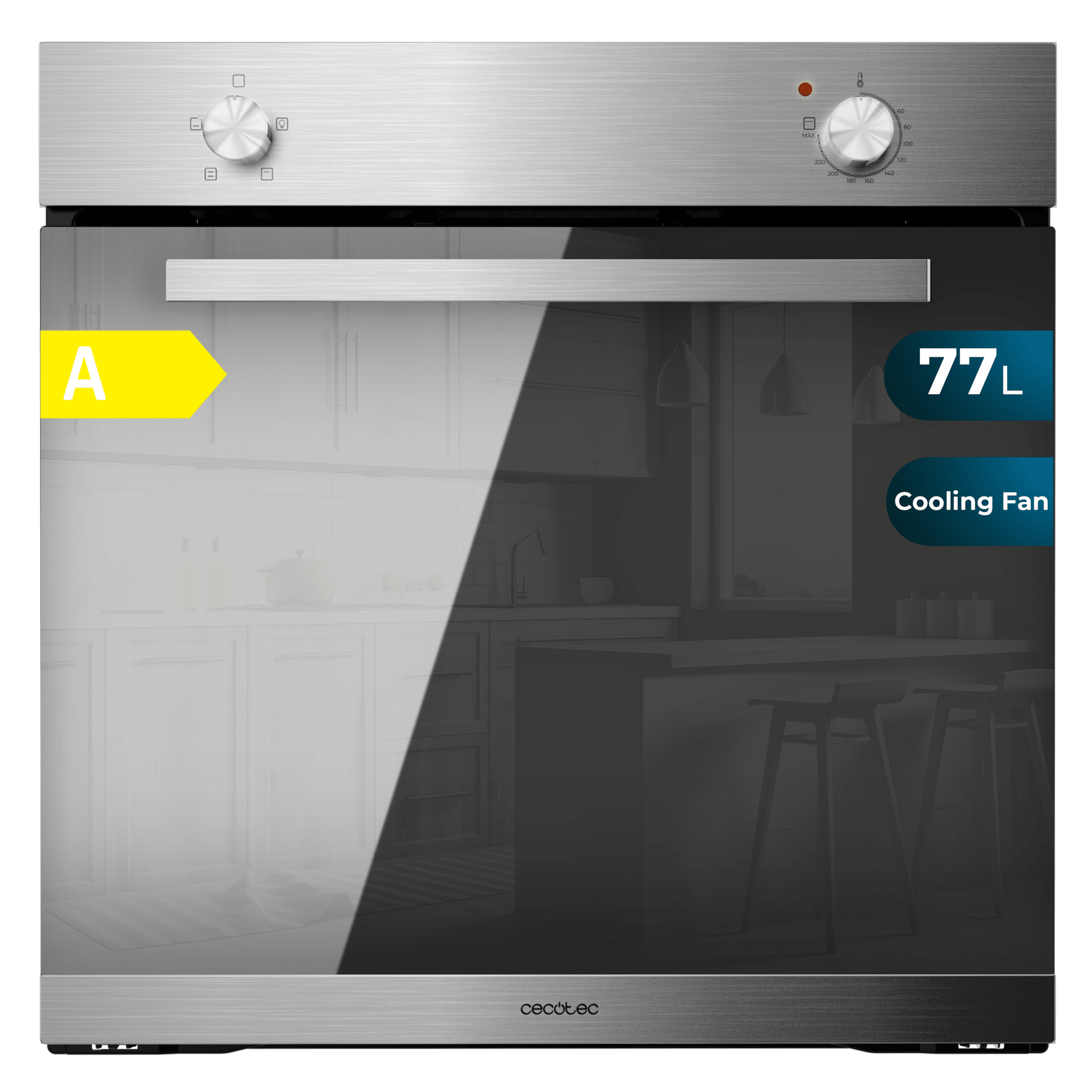 Bolero Hexa C126000 Mirror A Horno Integrable de 77 L de capacidad, 4 funciones, 2800 W.