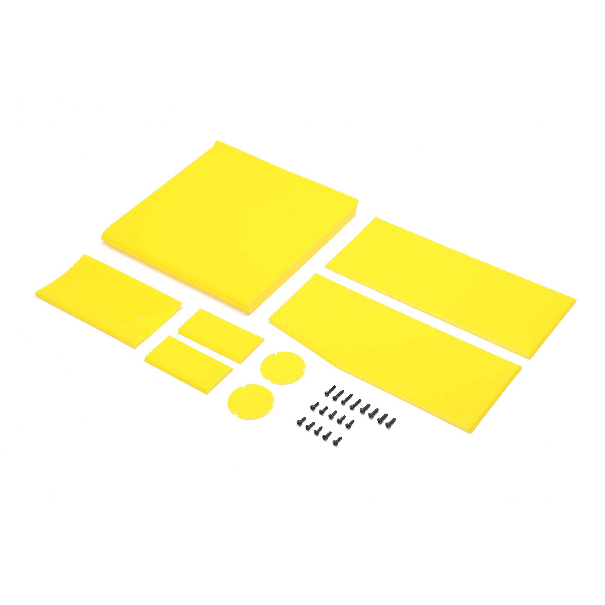 Losi Wing Panel Set, Yellow: 22S Sprint