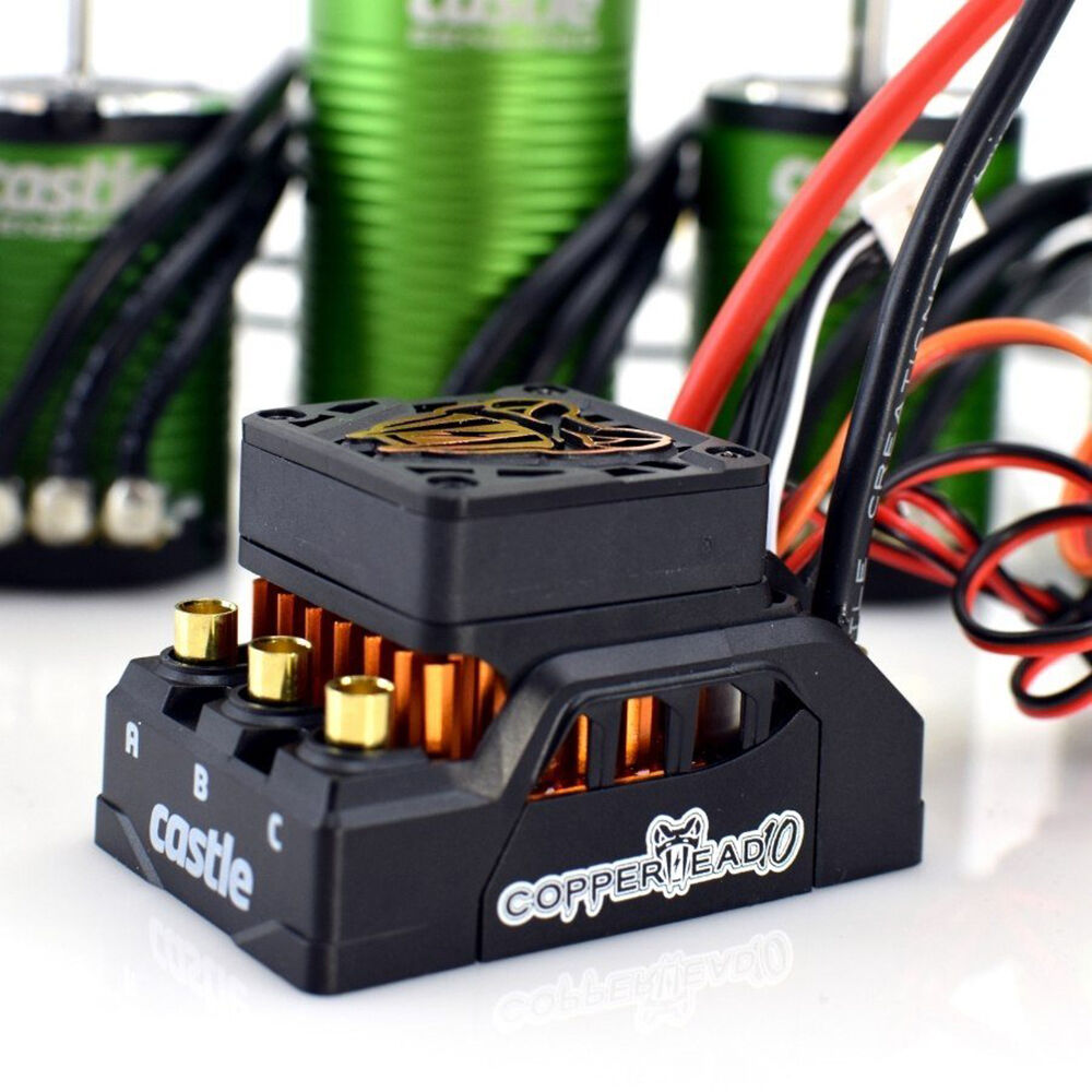 Castle Creations COPPERHEAD 10 Sensored ESC & 1415-2400Kv Motor Combo, 5mm Shaft