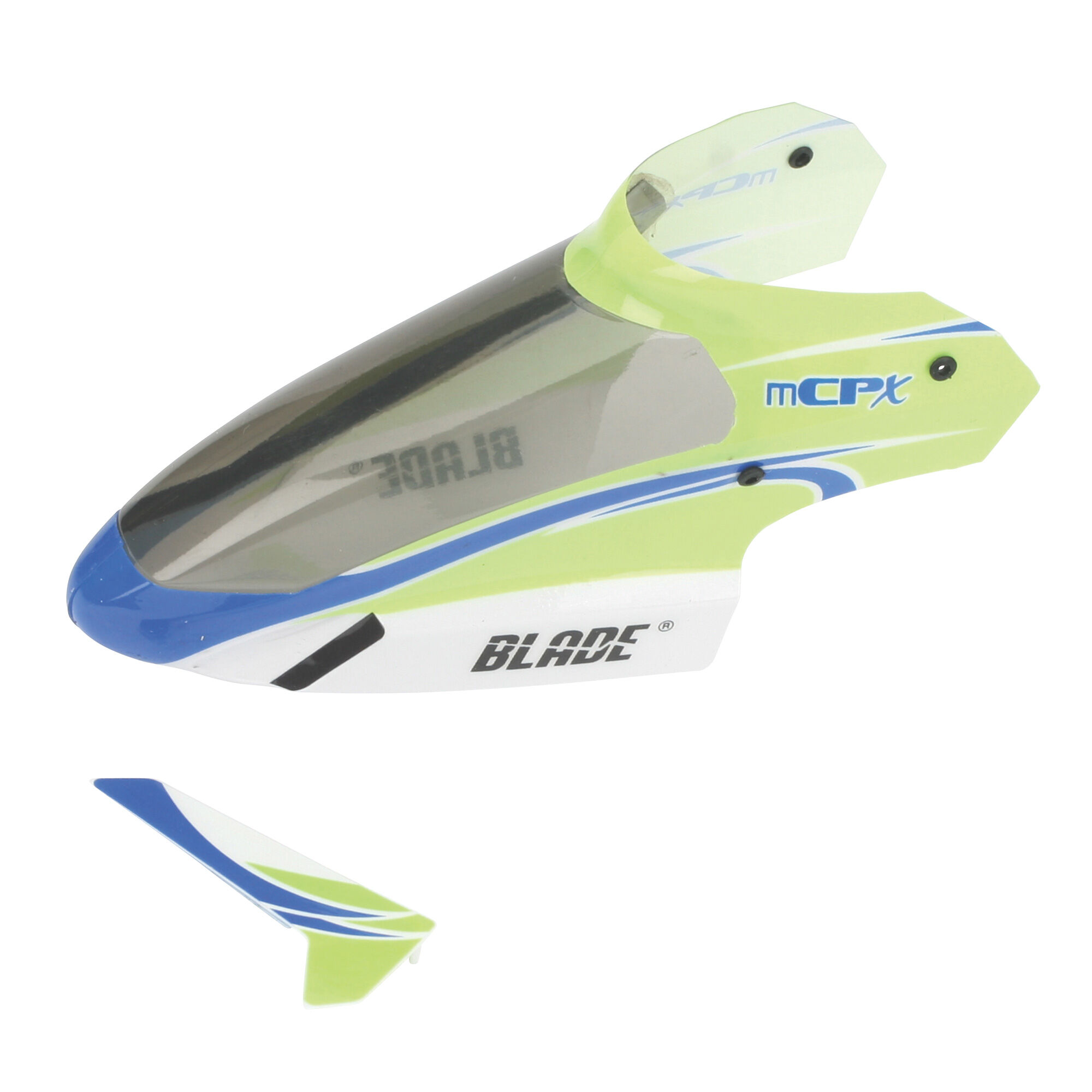 Blade Complete Green Canopy with Vertical Fin: mCP S/X