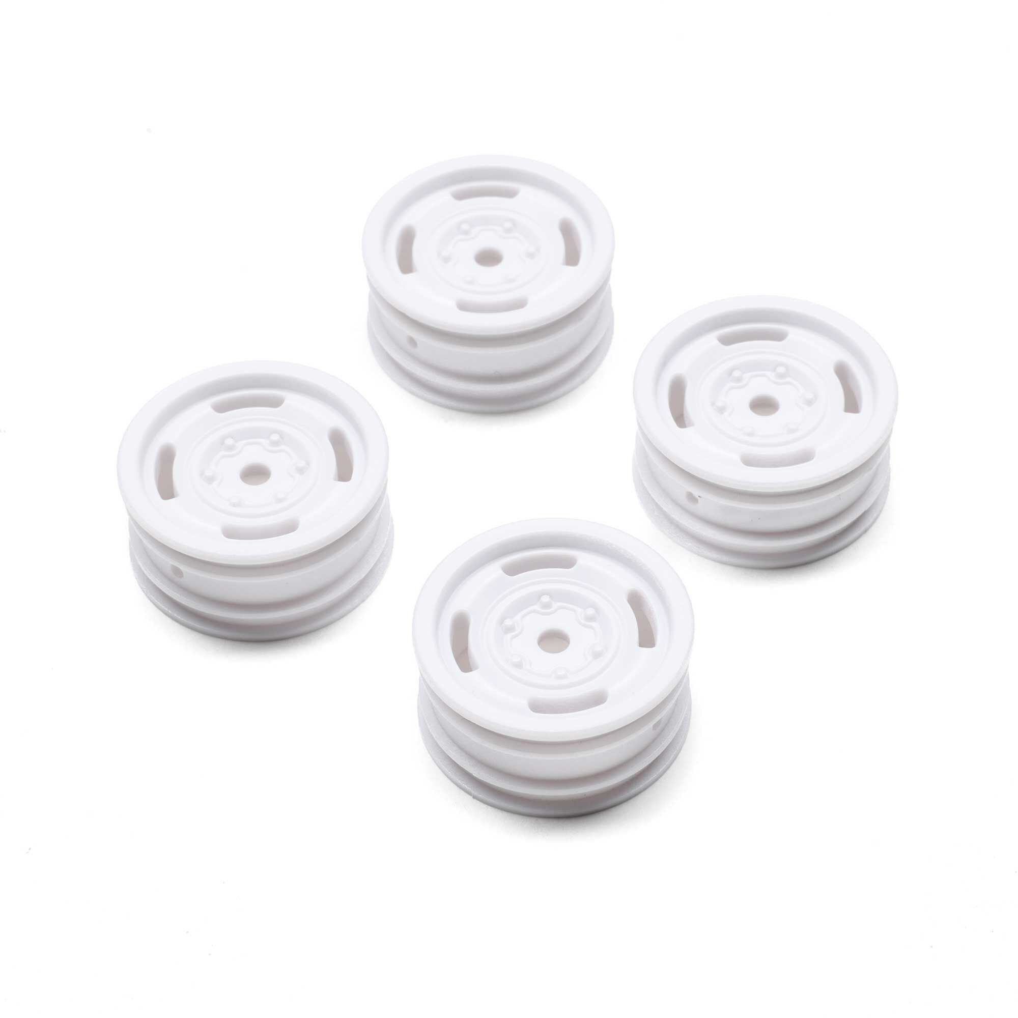 Axial 1.0 Bronco Heritage Wheels, White: SCX24