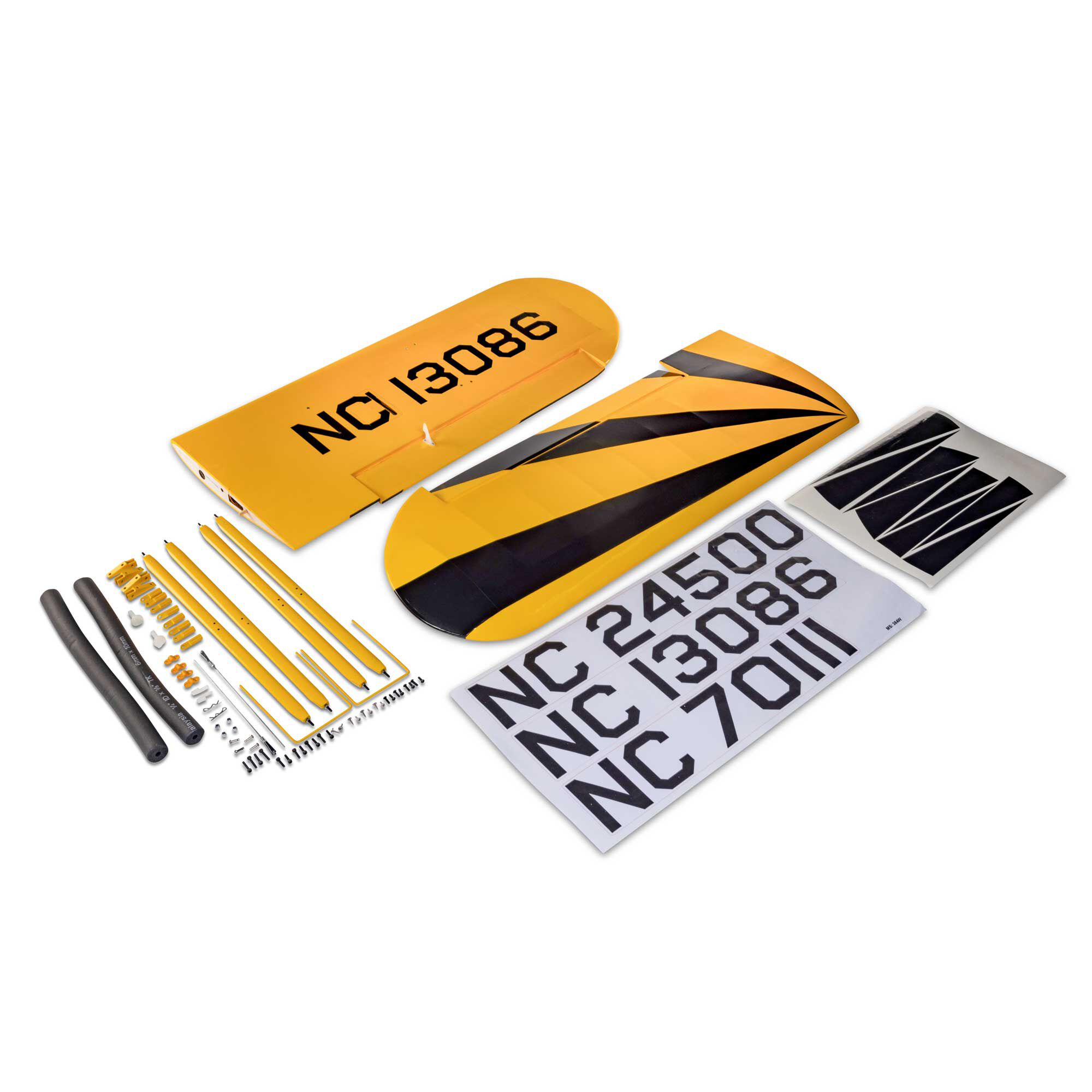 Hangar 9 Clipped Wing Set with Struts and Hardware: J-3 Cub 10cc
