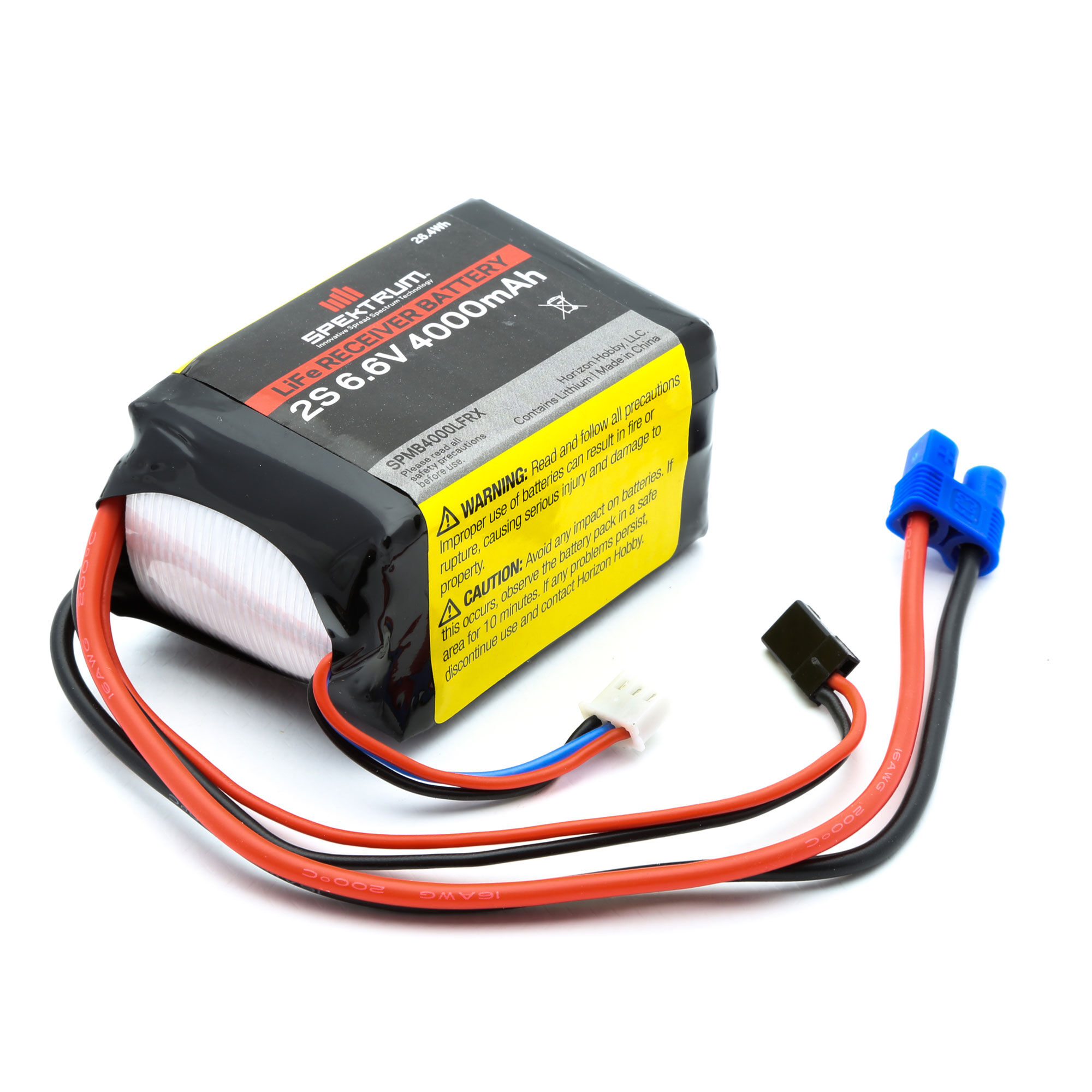 Spektrum 6.6V 4000mAh 2S LiFe Receiver Battery: Universal Receiver, EC3