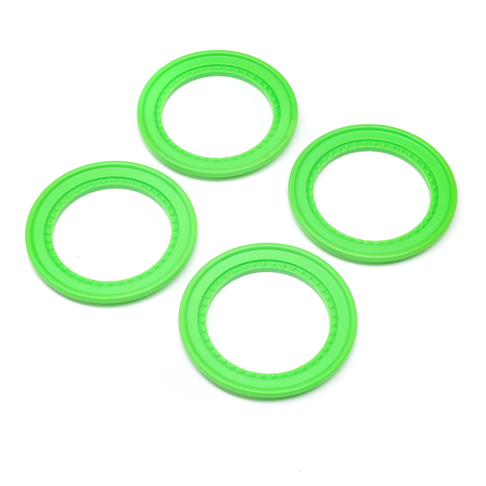 Losi Snap-in Beadlock Rings, Green (4): LMT 2.0